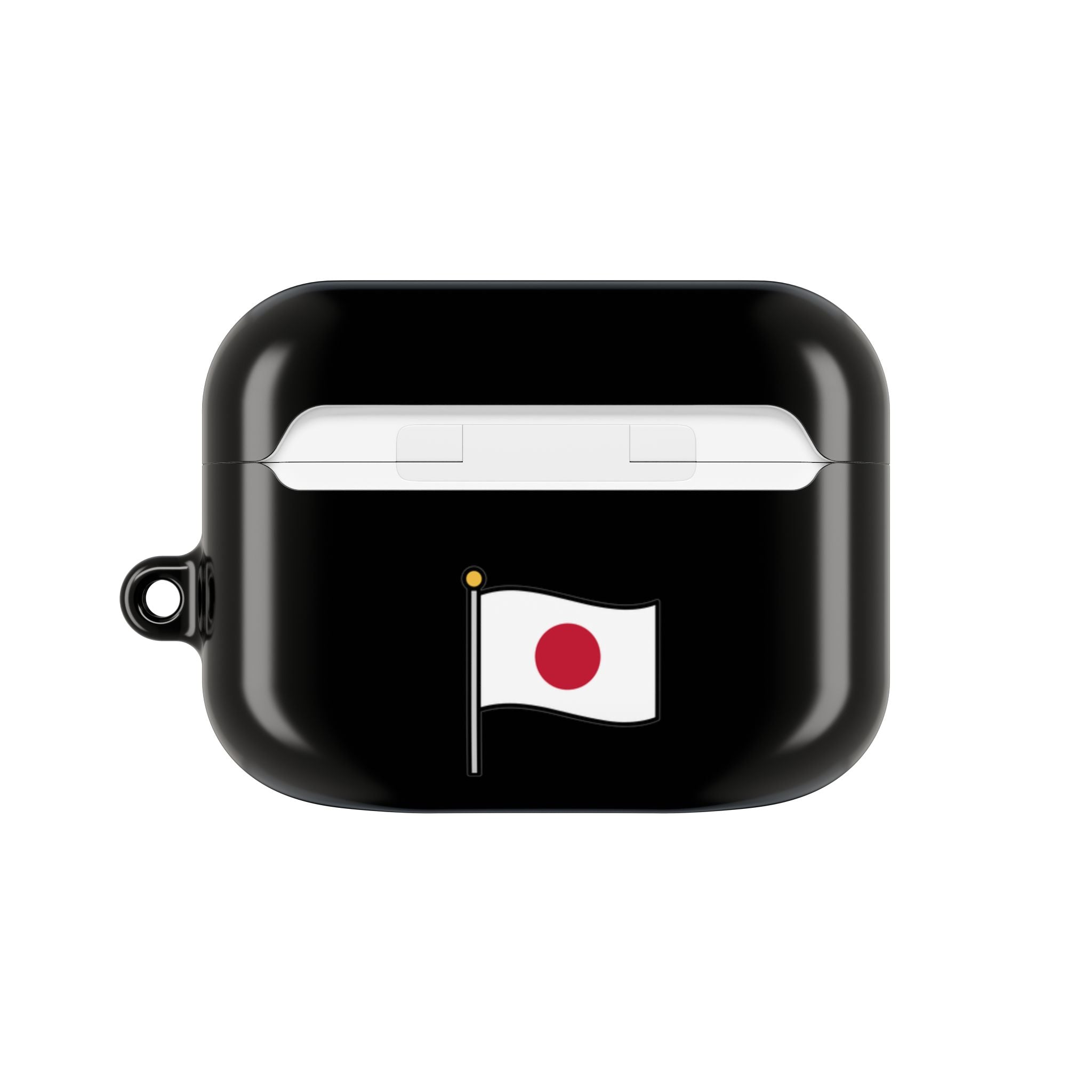 Samurai Shiba Inu with Japanese Flag Black AirPods or AirPods Pro Case