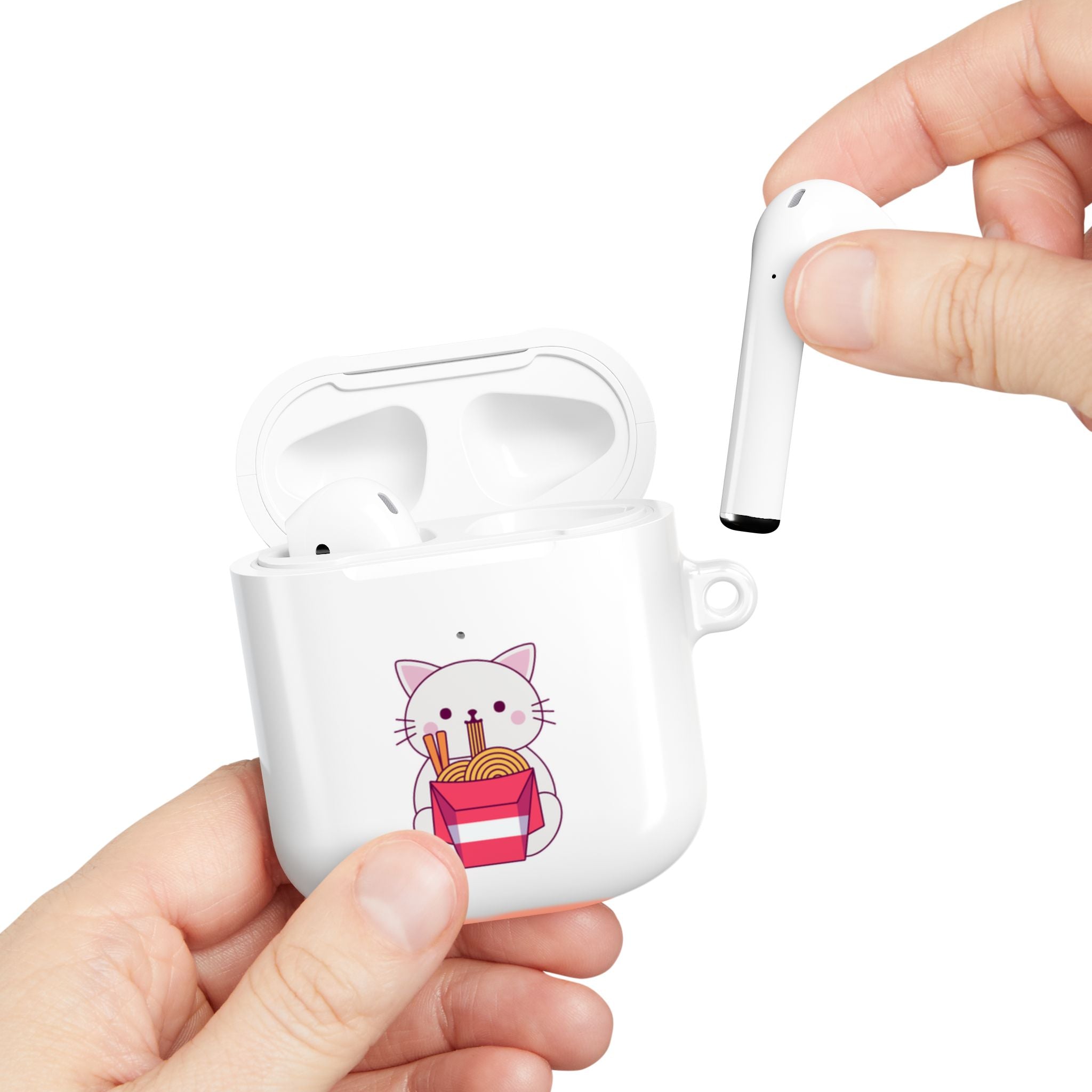 Kawaii Cat & Ramen Design AirPods Case Protective Wireless Earbud Cover
