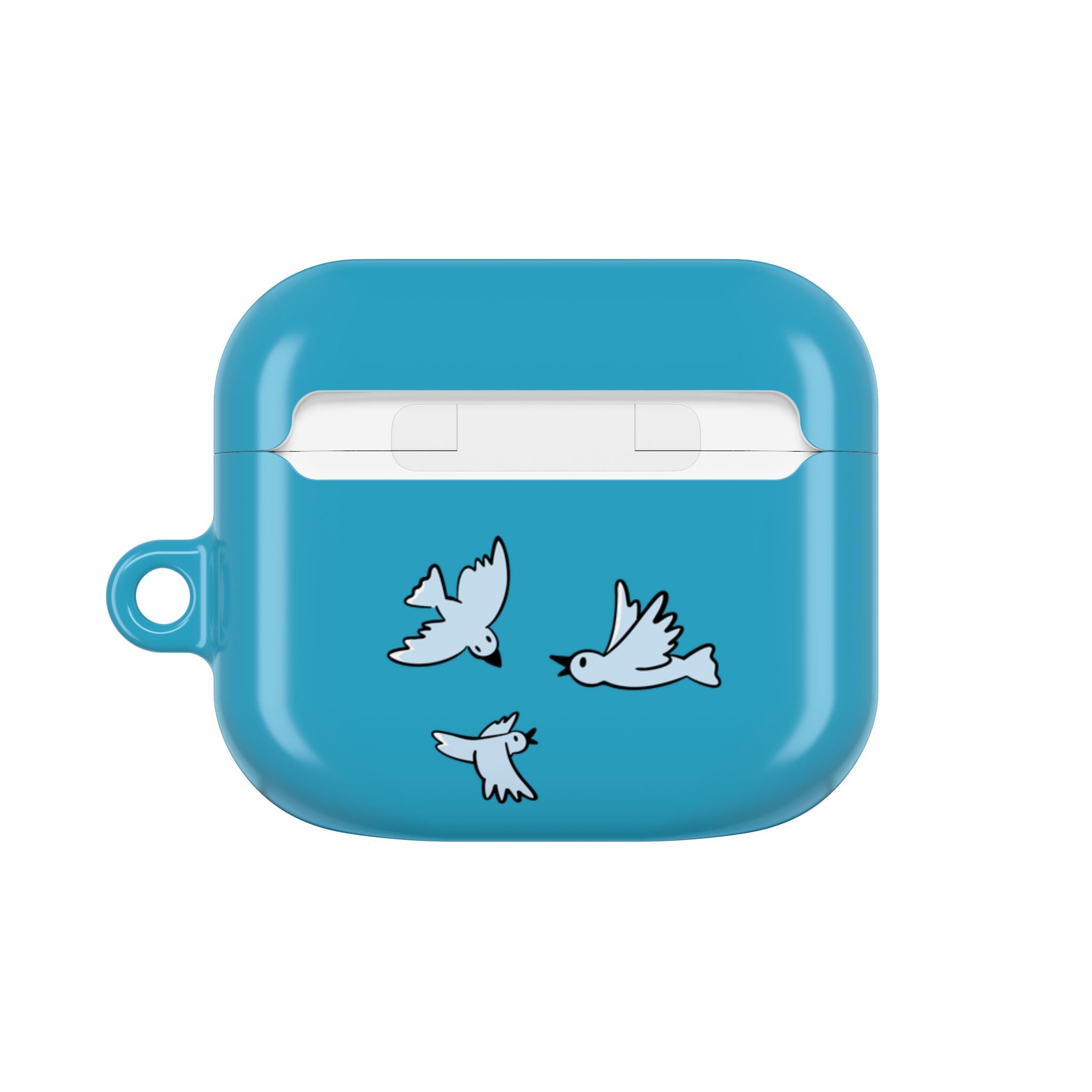 AirPod Case - Cute Flying Dachshund & Doves "always happy" Protective Case Cover