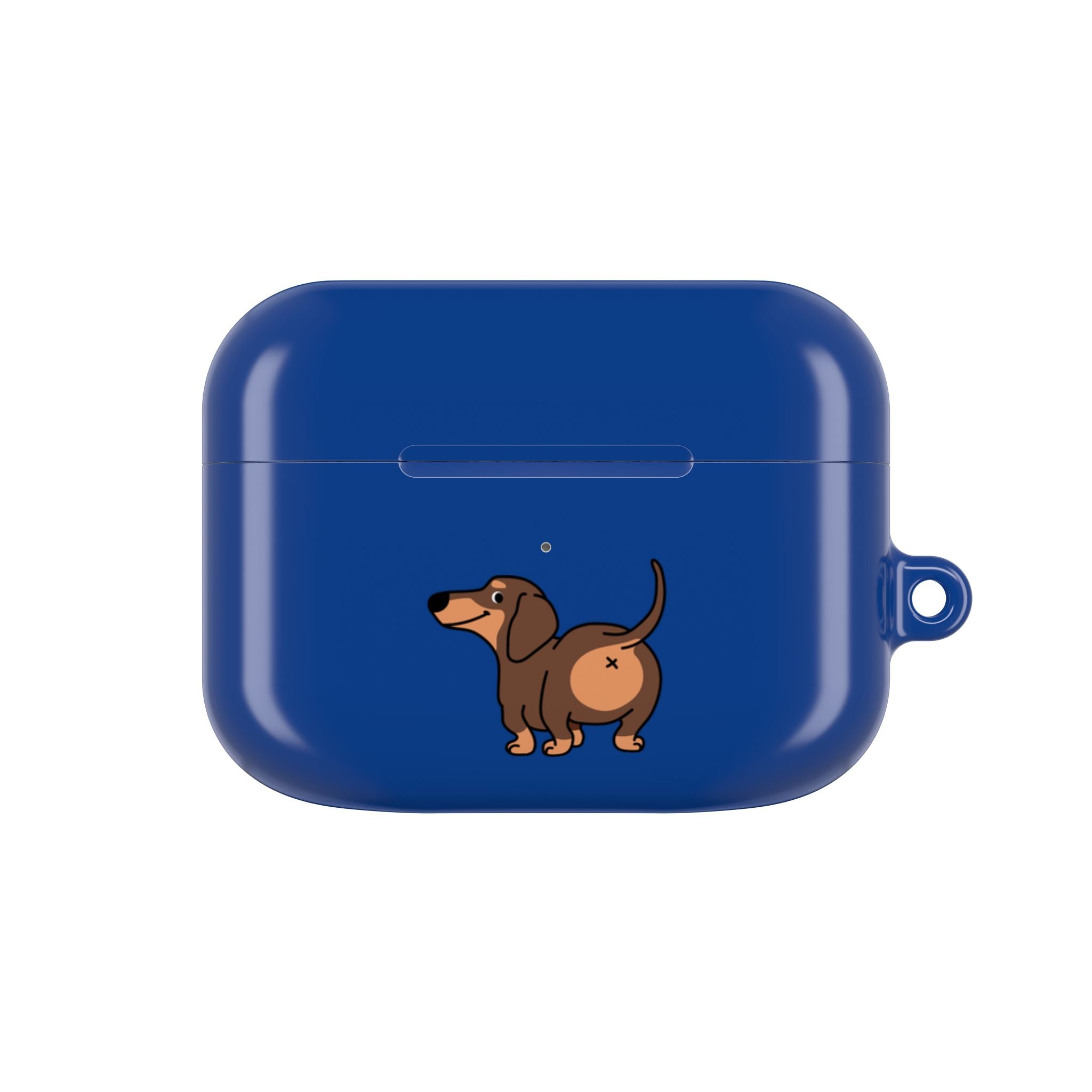 Staring Dachshund Navy AirPods or AirPods Pro Case