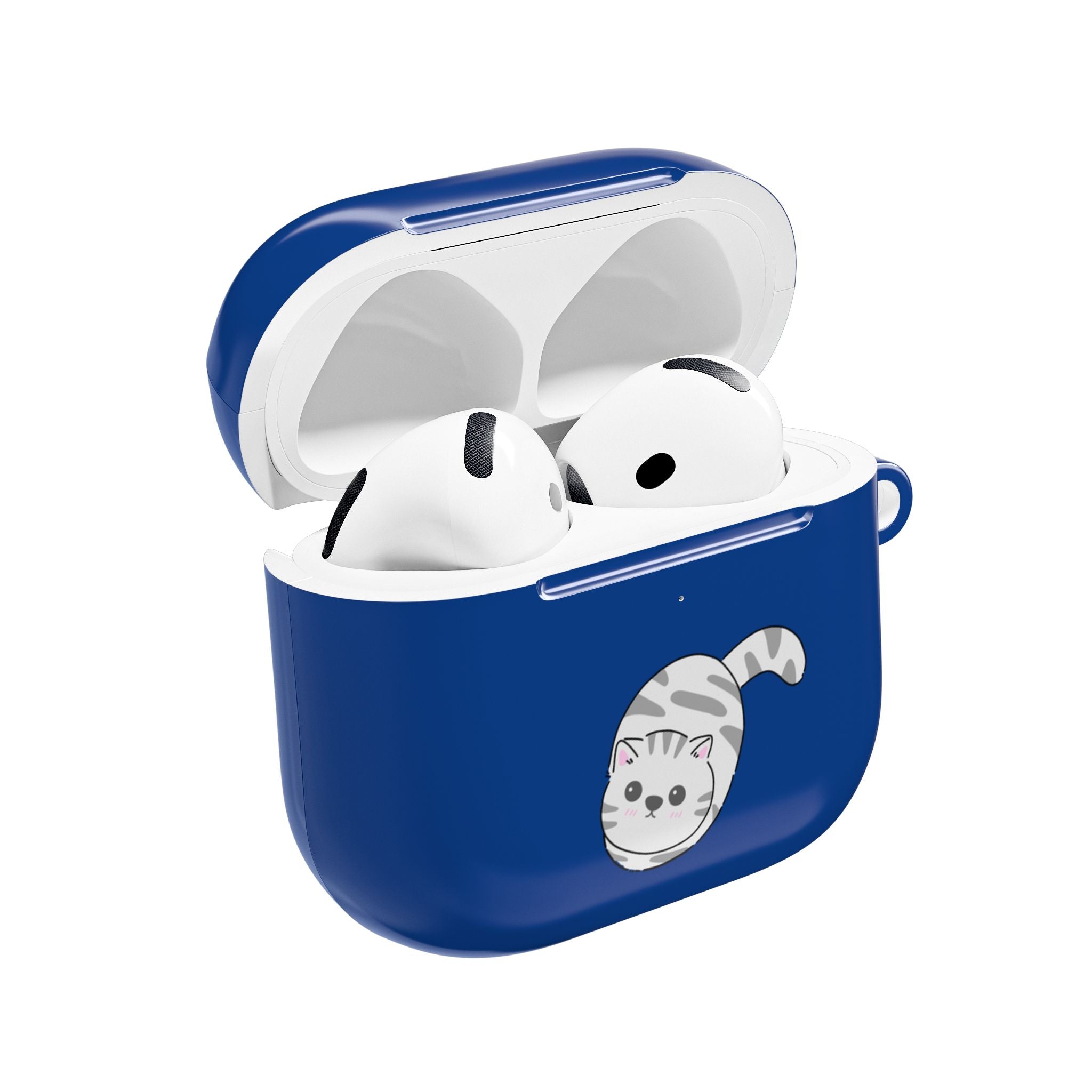 Cat & Fish AirPod Case - Cute Blue Protective AirPods Case