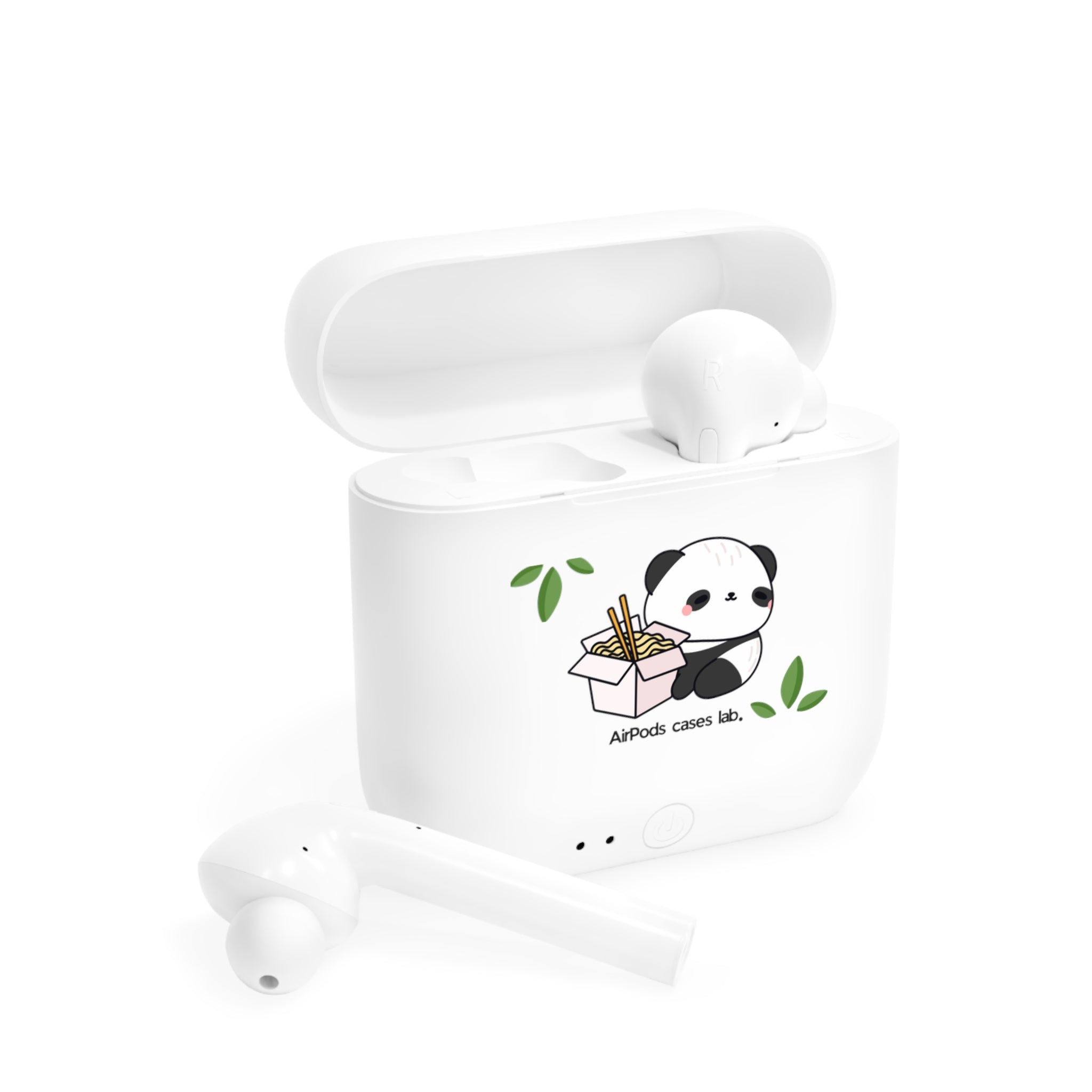 Panda Print Wireless Earbuds — Cute Panda Design Bluetooth Earbuds