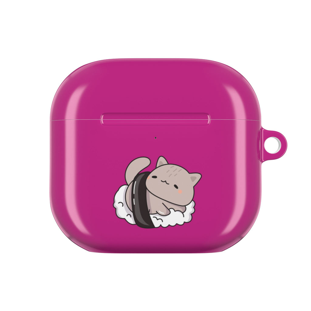 Cat Sushi AirPods Case - Cute Pink Protective Cover