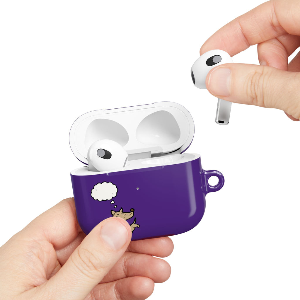 Happy Puppy Purple AirPods Case