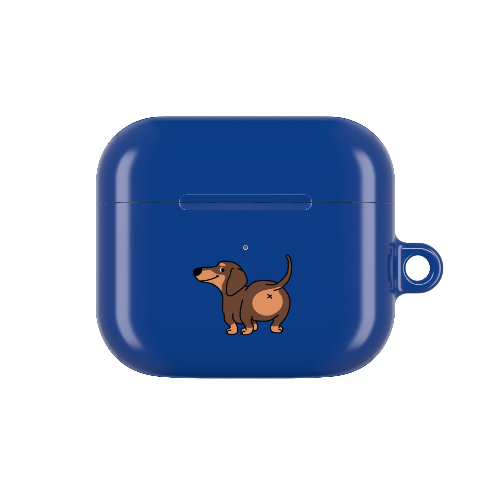 Staring Dachshund Navy AirPods or AirPods Pro Case