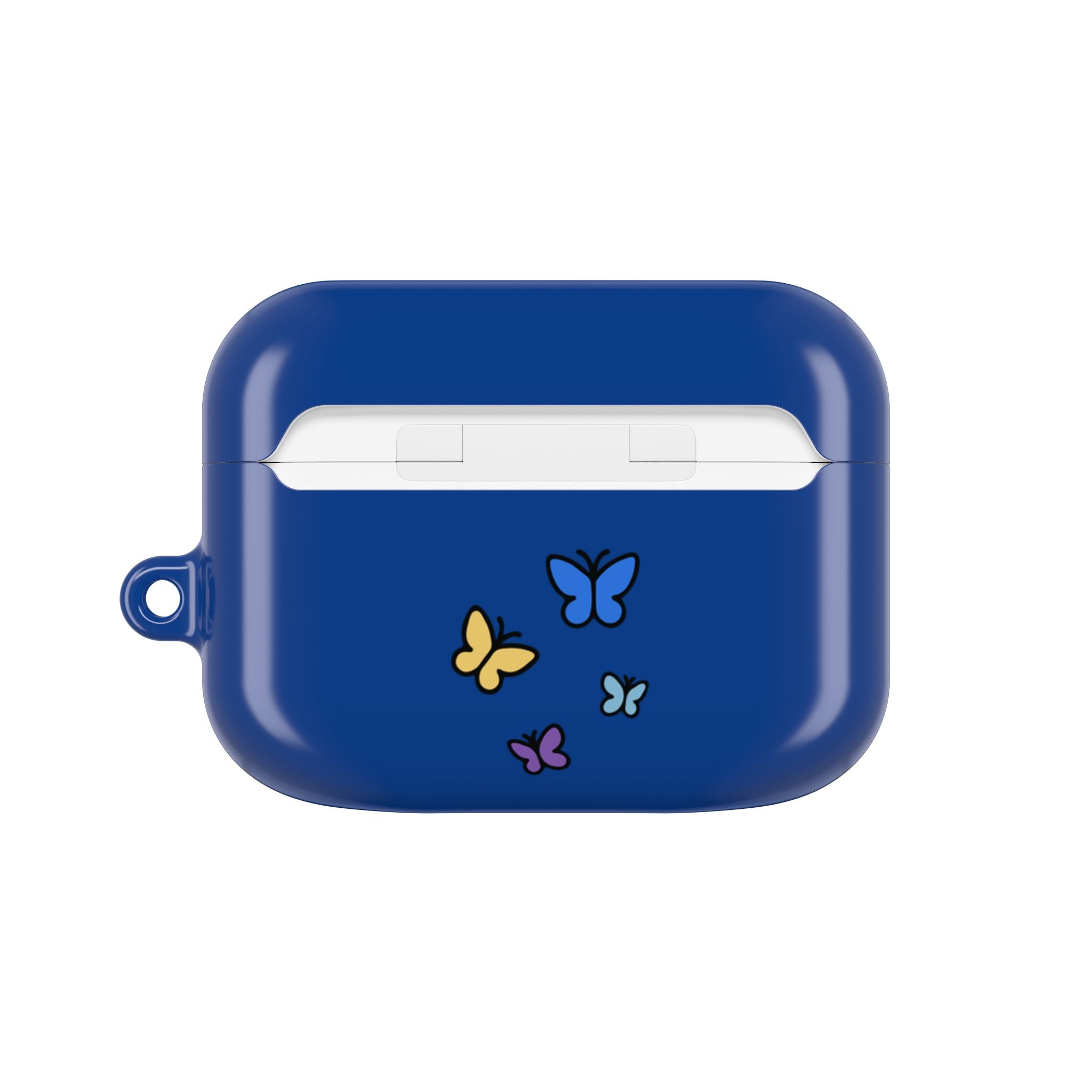 Dachshund & Butterflies Blue Protective AirPods Case