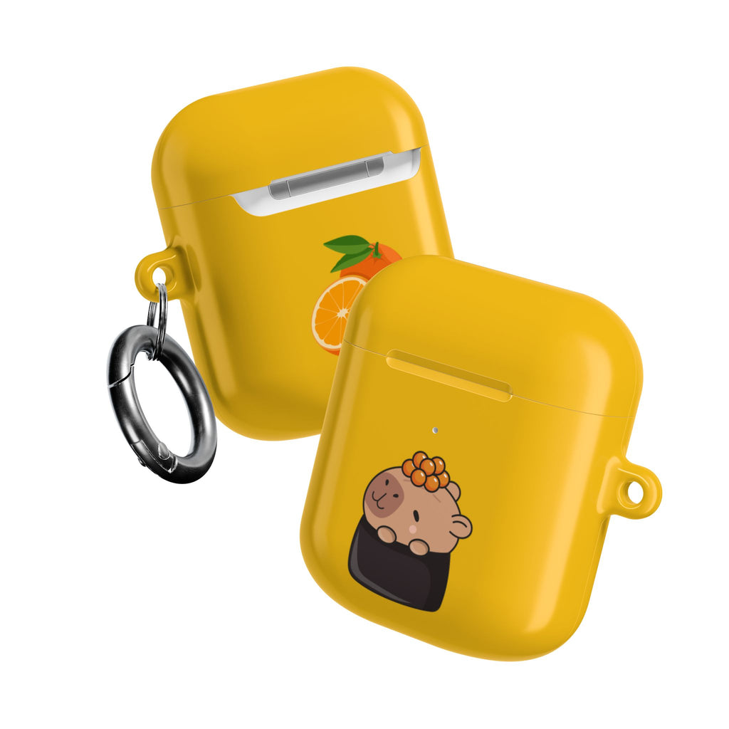 Cute Capybara and Oranges AirPods Case