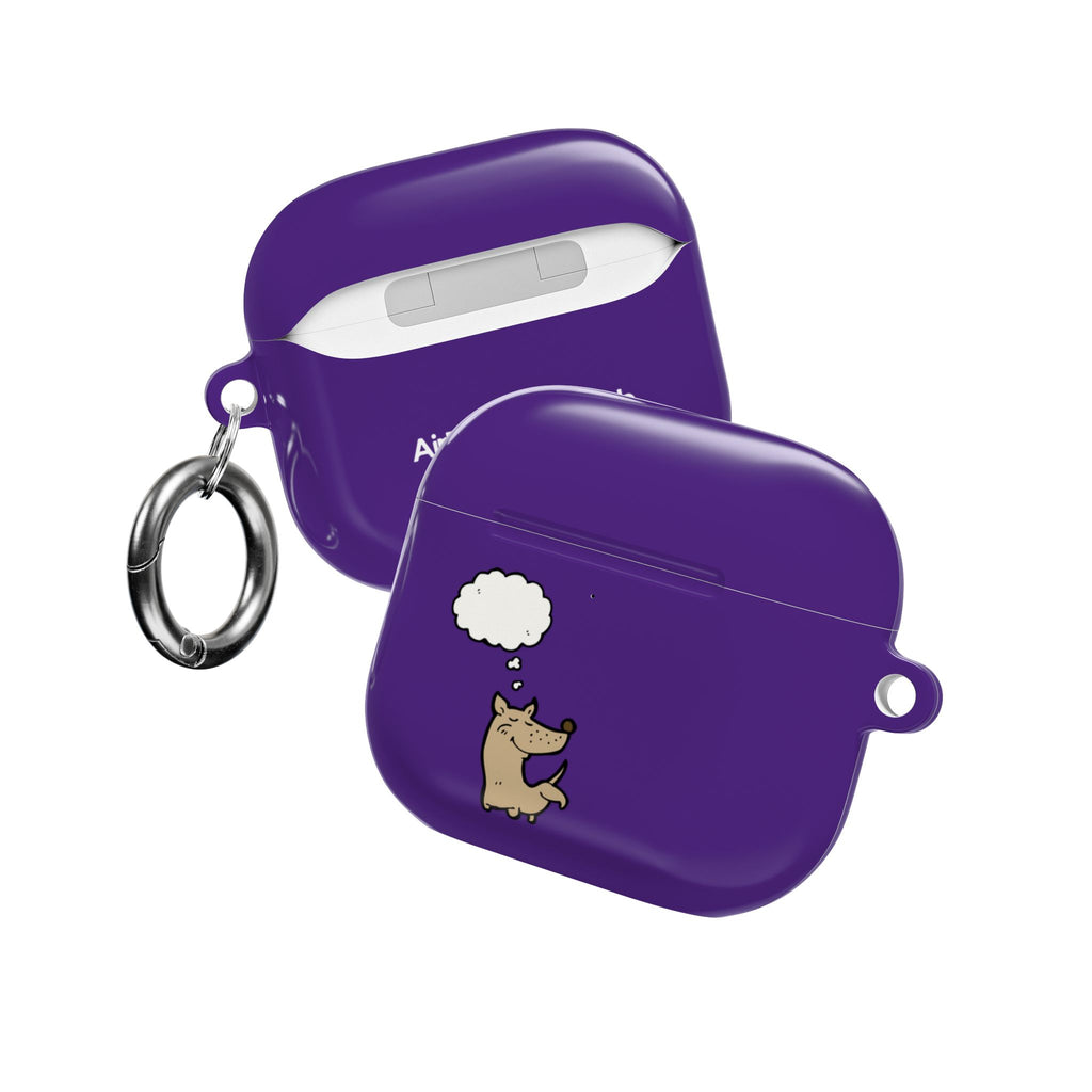 Happy Puppy Purple AirPods Case