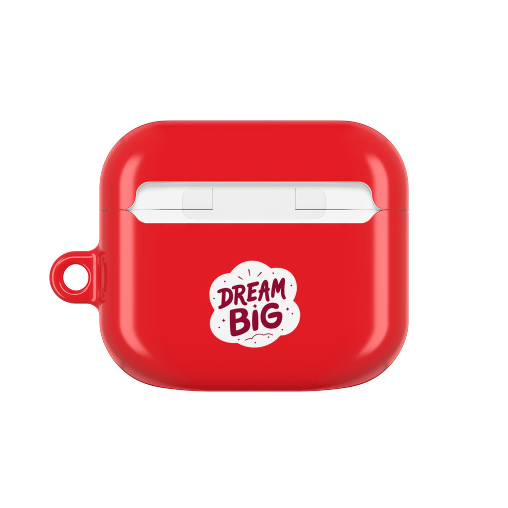 Red AirPods Case with a Snoozing Bulldog