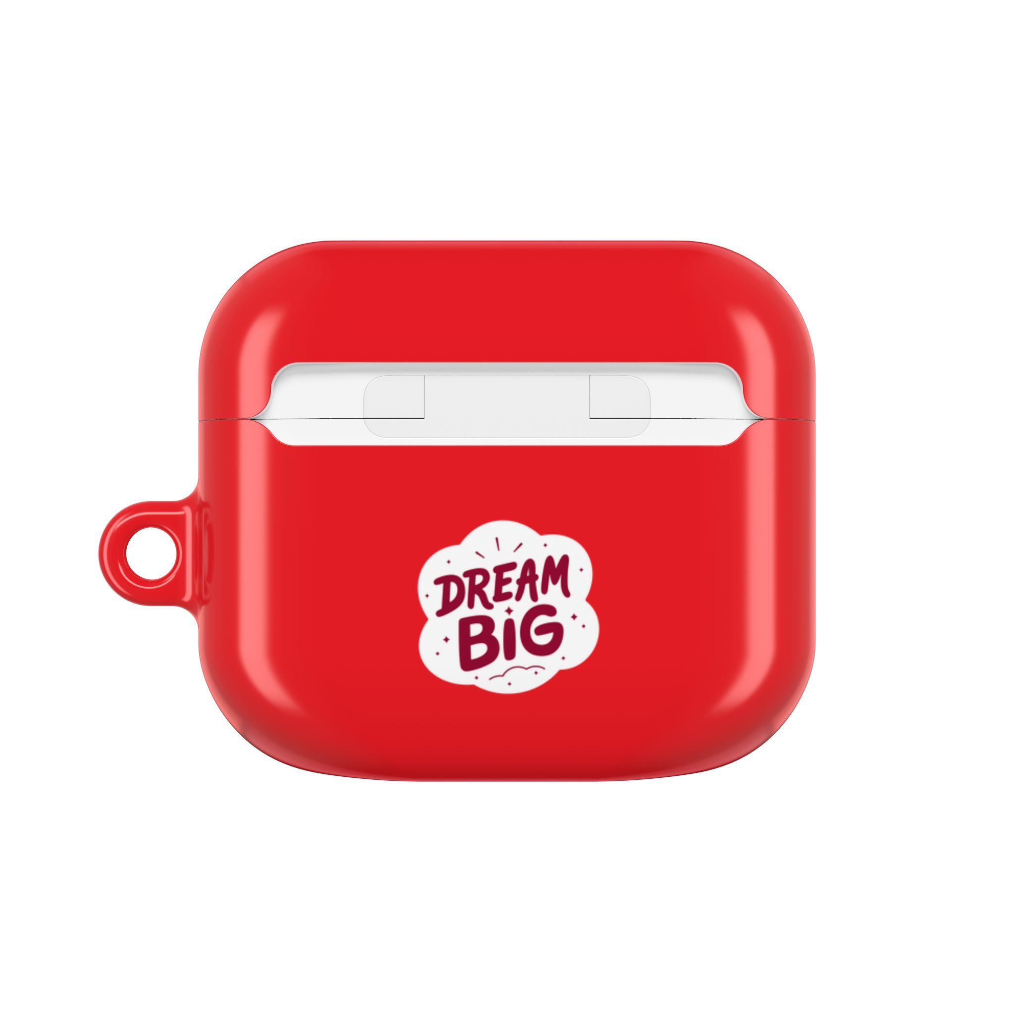 Red AirPods Case with a Snoozing Bulldog