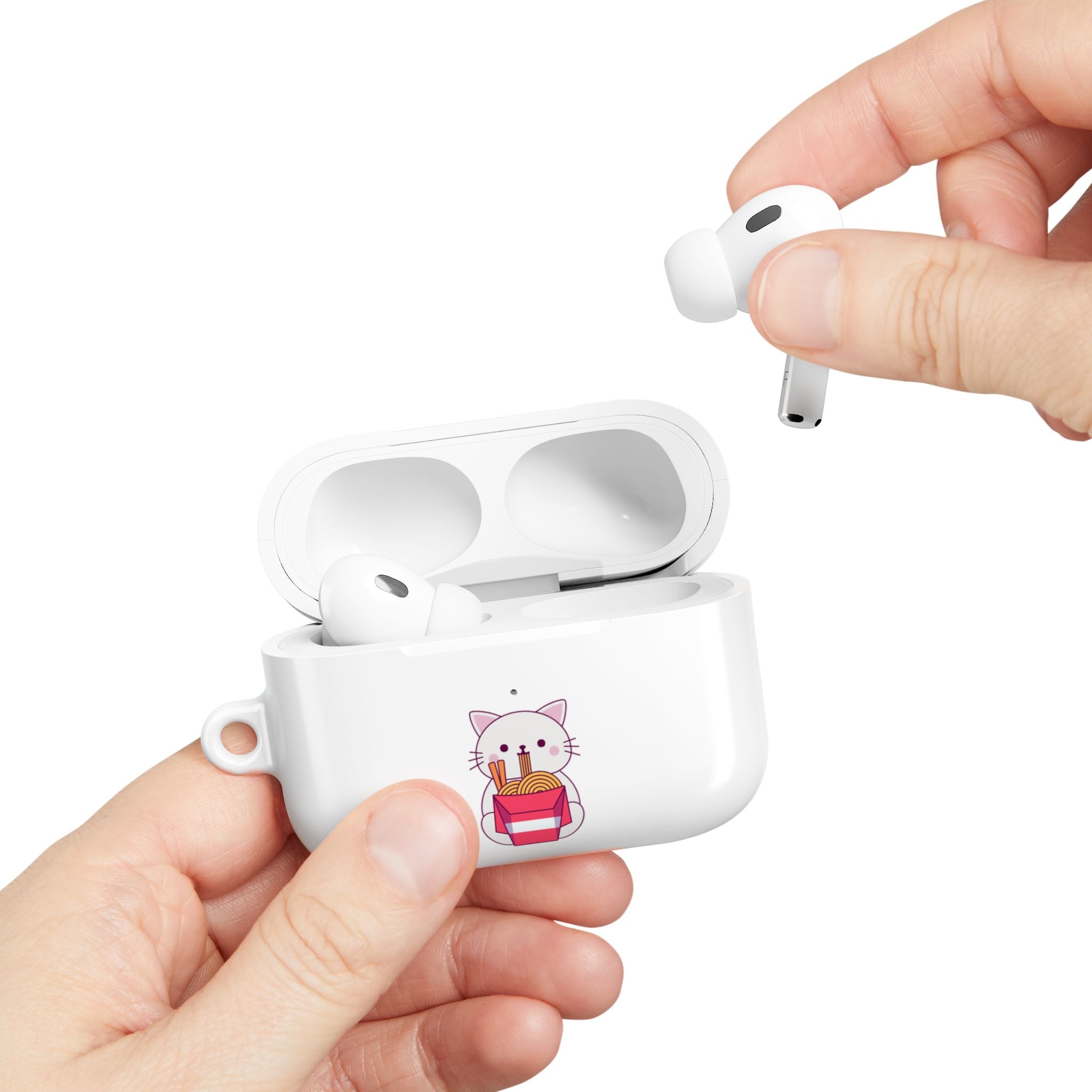 Kawaii Cat & Ramen Design AirPods Case Protective Wireless Earbud Cover