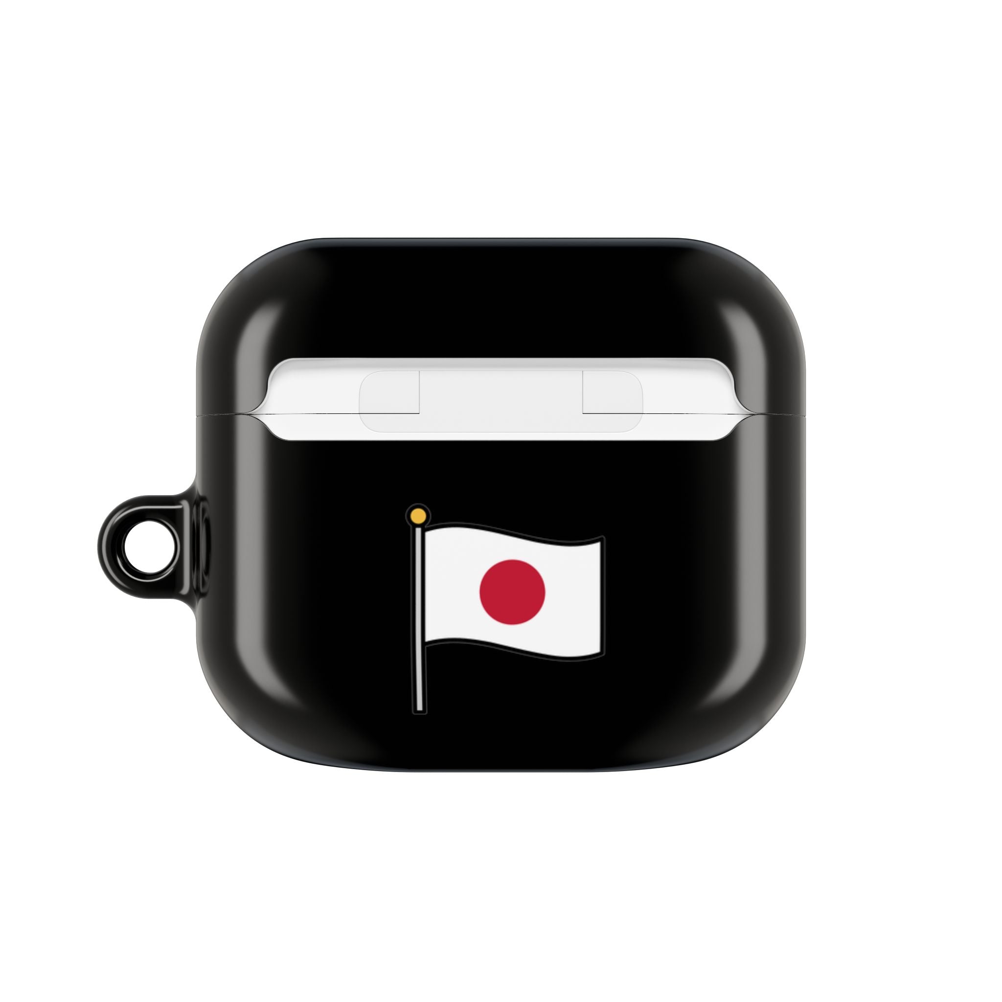 Samurai Shiba Inu with Japanese Flag Black AirPods or AirPods Pro Case