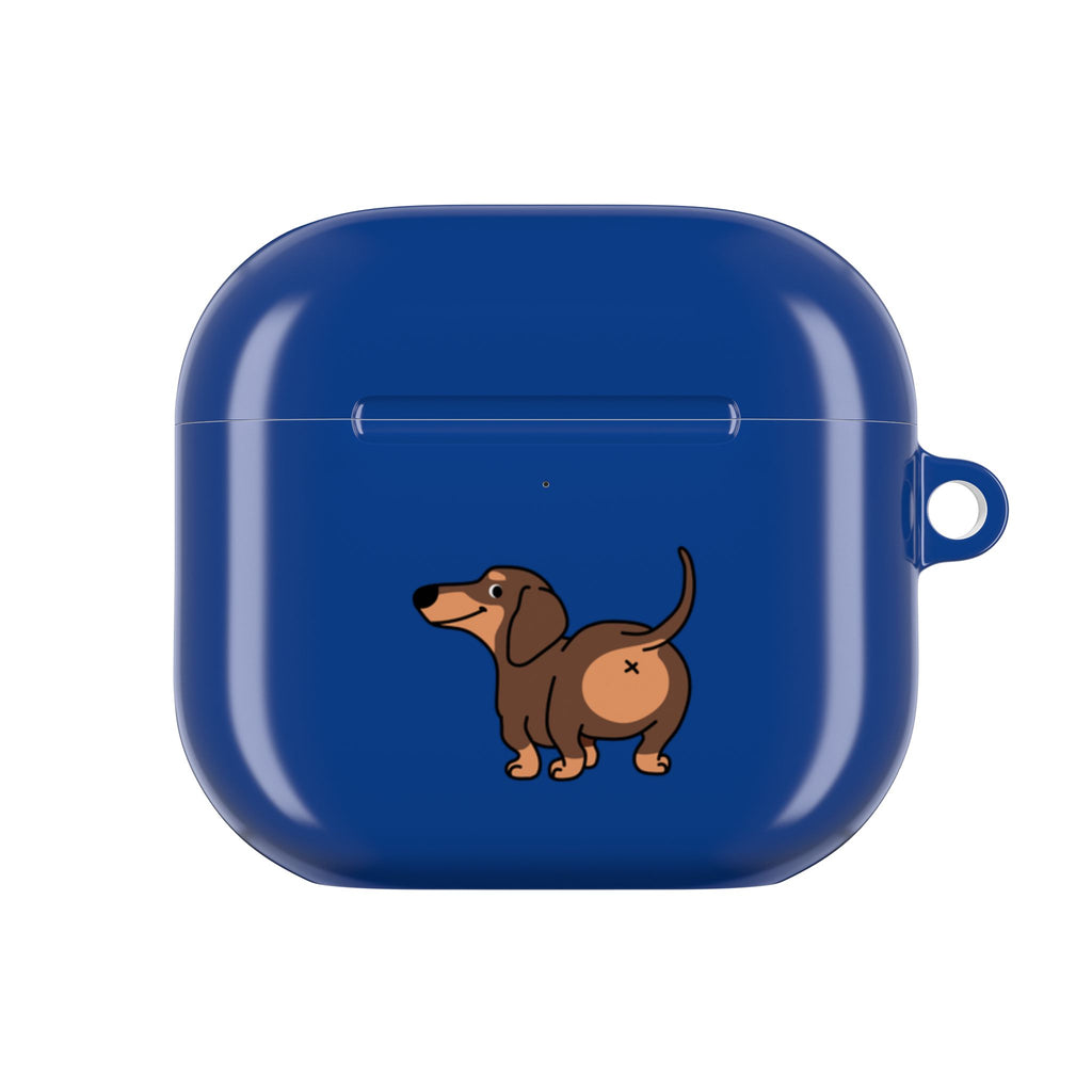 Staring Dachshund Navy AirPods or AirPods Pro Case