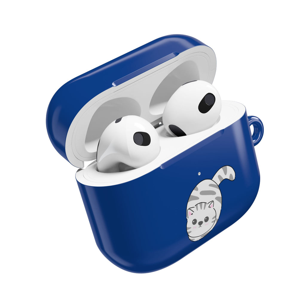 Cat & Fish AirPod Case - Cute Blue Protective AirPods Case