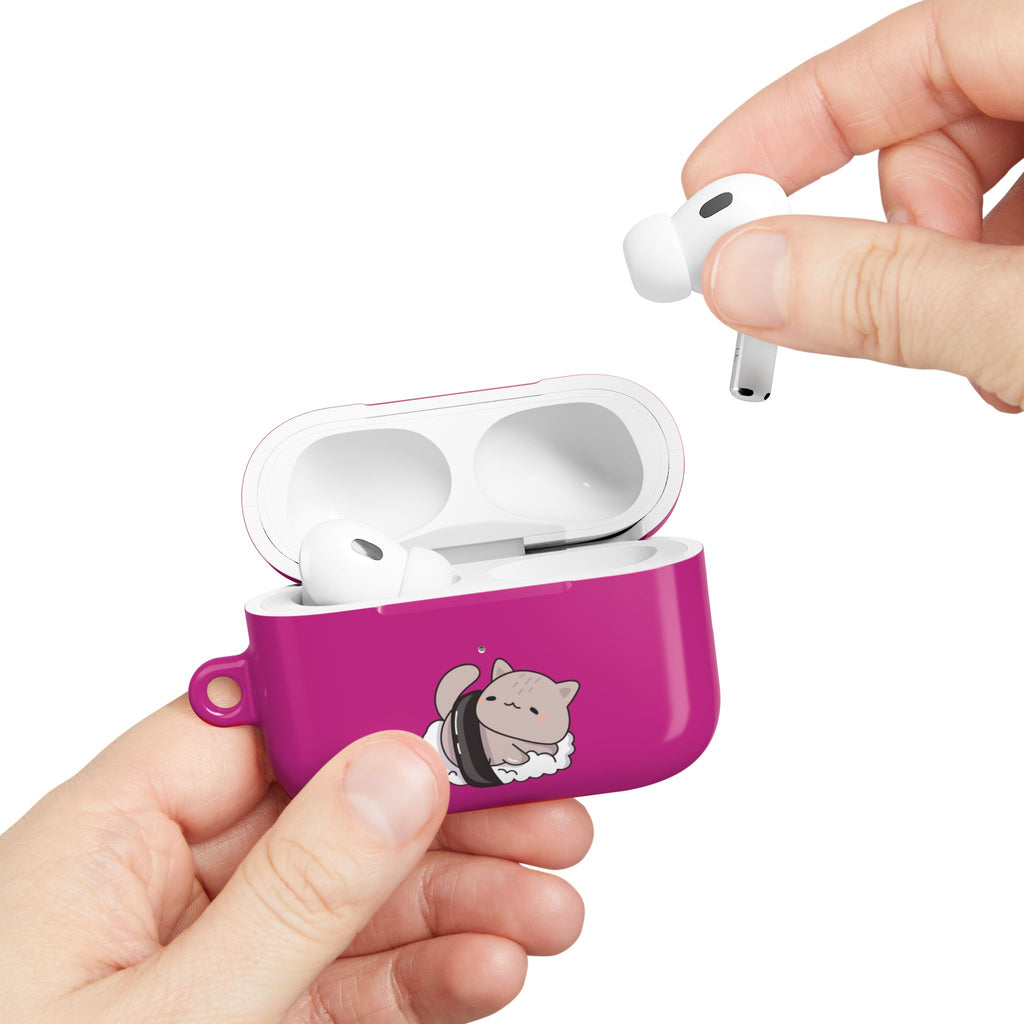 Cat Sushi AirPods Case - Cute Pink Protective Cover