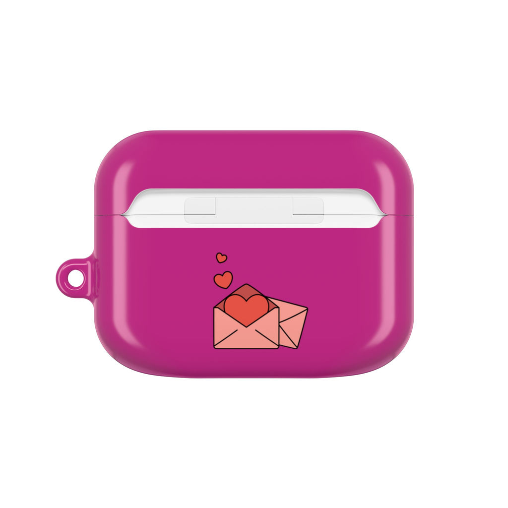 Cute Valentines Love Capybaras & Heart Envelope Protective AirPods Case