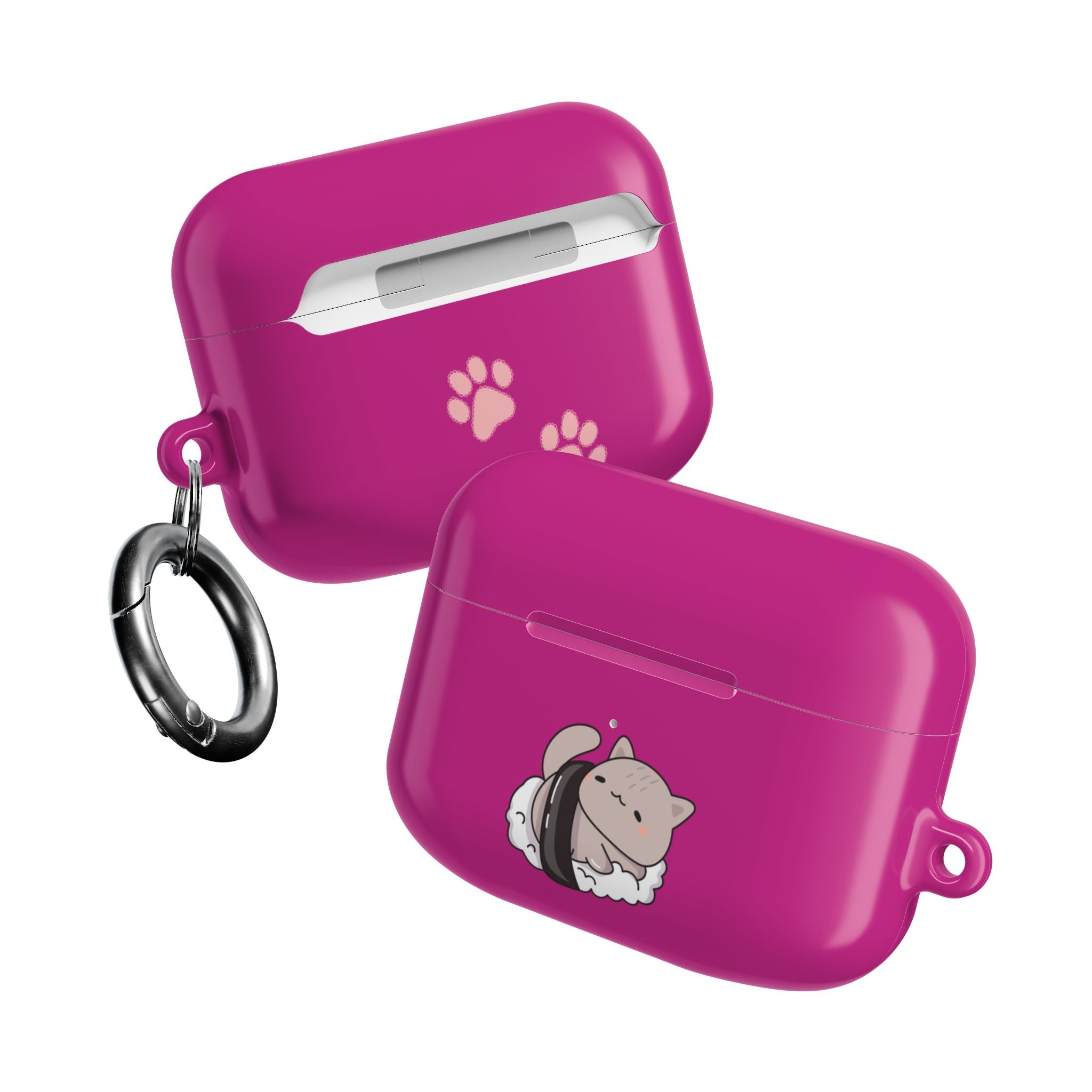 Cat Sushi AirPods Case - Cute Pink Protective Cover