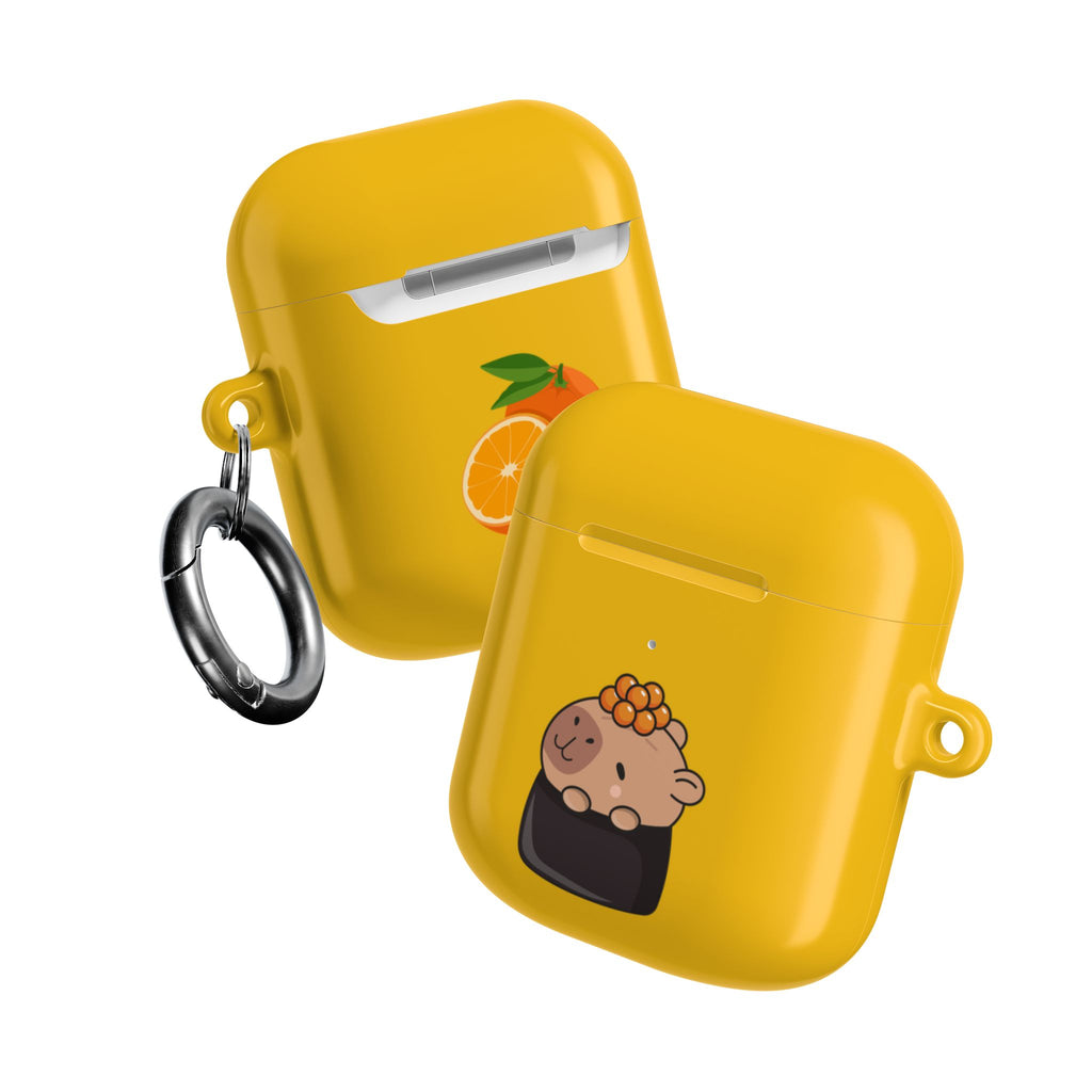 Cute Capybara and Oranges AirPods Case