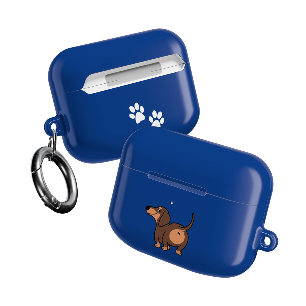 Staring Dachshund Navy AirPods or AirPods Pro Case