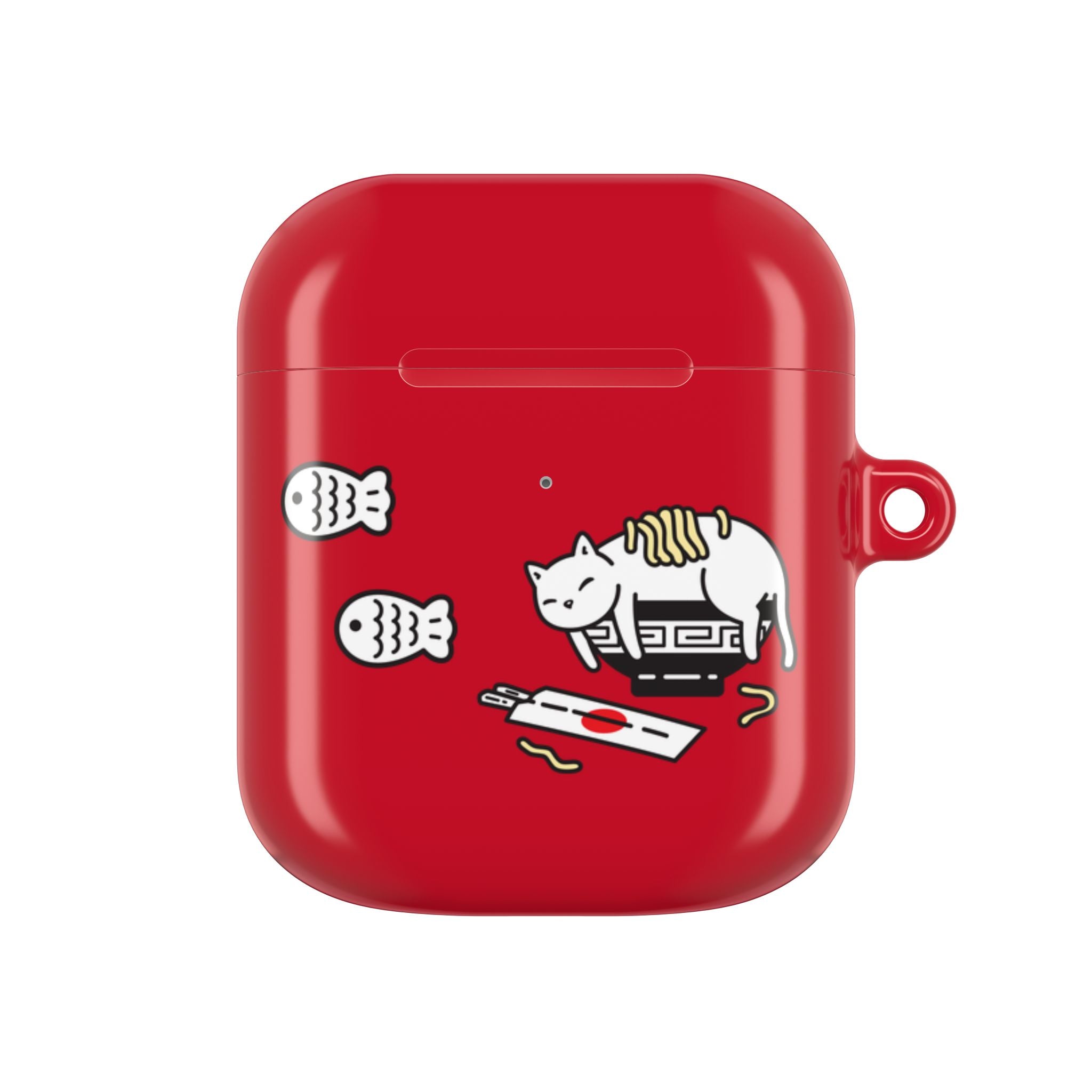 Lucky Japanese Cat & Fish Red AirPods or AirPods Pro Case