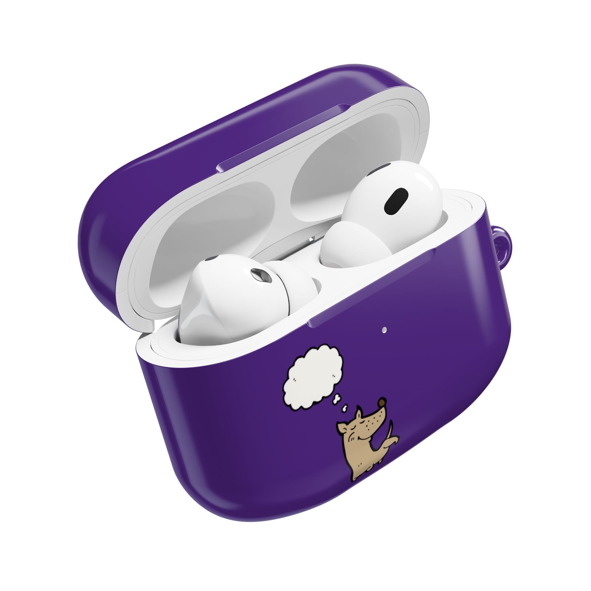 Happy Puppy Purple AirPods Case