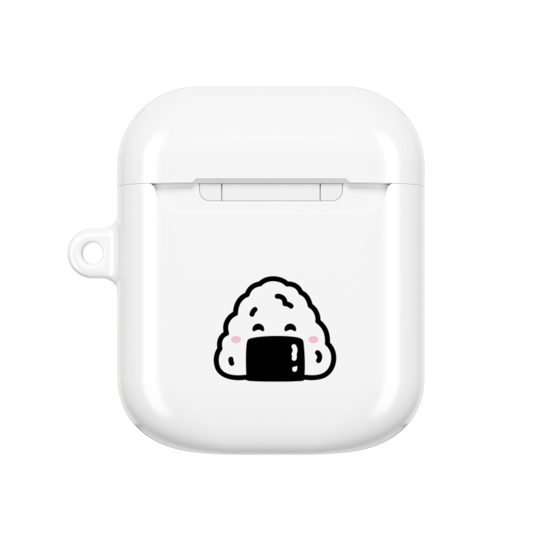 Japanese Cat & Onigiri White AirPod Case