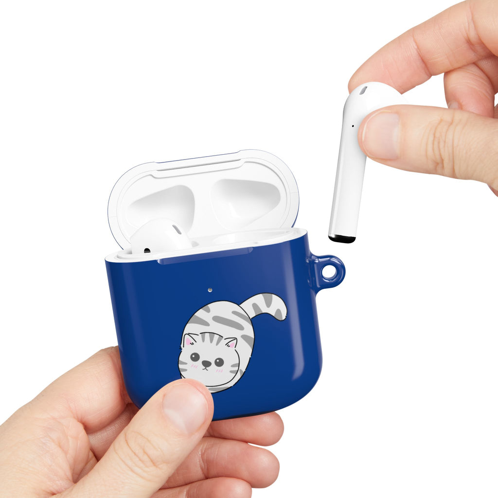 Cat & Fish AirPod Case - Cute Blue Protective AirPods Case