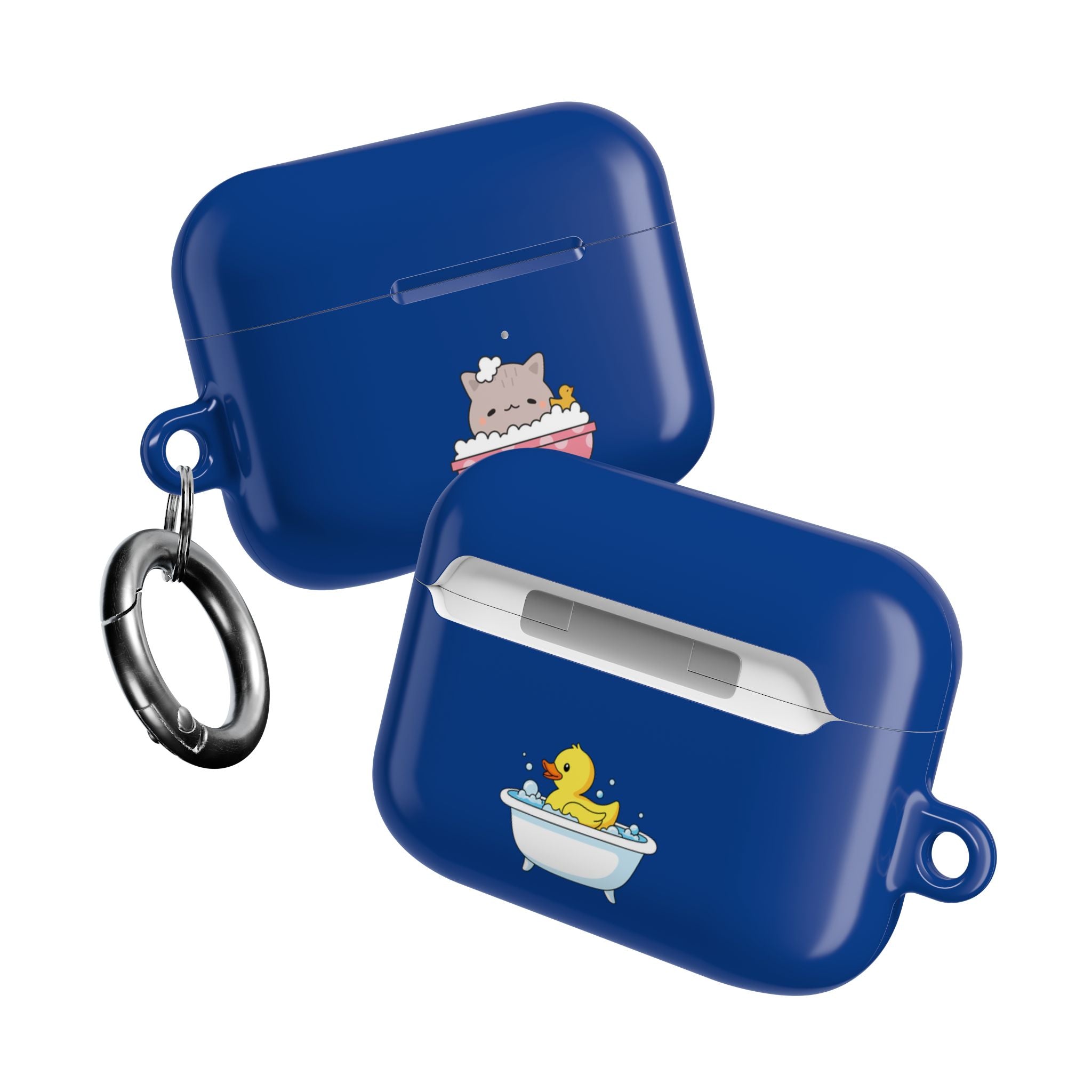 Cute Cat & Rubber Duck Bath AirPods Protective Case