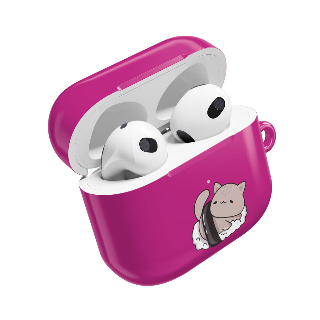 Cat Sushi AirPods Case - Cute Pink Protective Cover