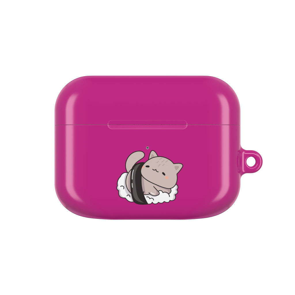 Cat Sushi AirPods Case - Cute Pink Protective Cover
