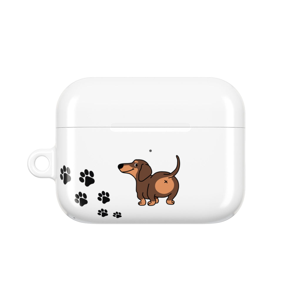 Staring Dachshund White AirPods or AirPods Pro Case