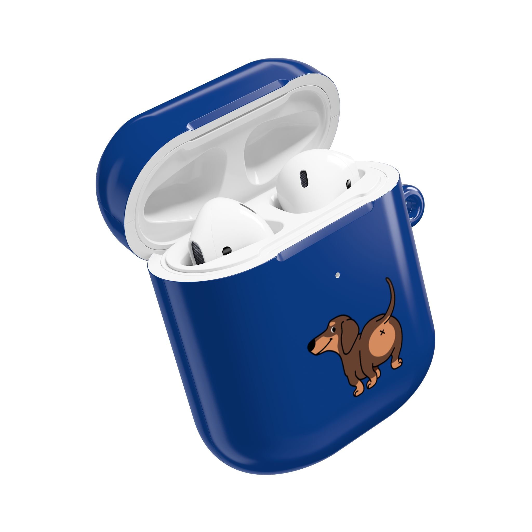 Staring Dachshund Navy AirPods or AirPods Pro Case