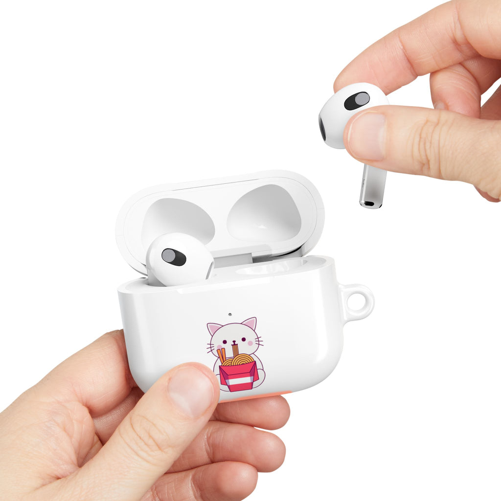 Kawaii Cat & Ramen Design AirPods Case Protective Wireless Earbud Cover