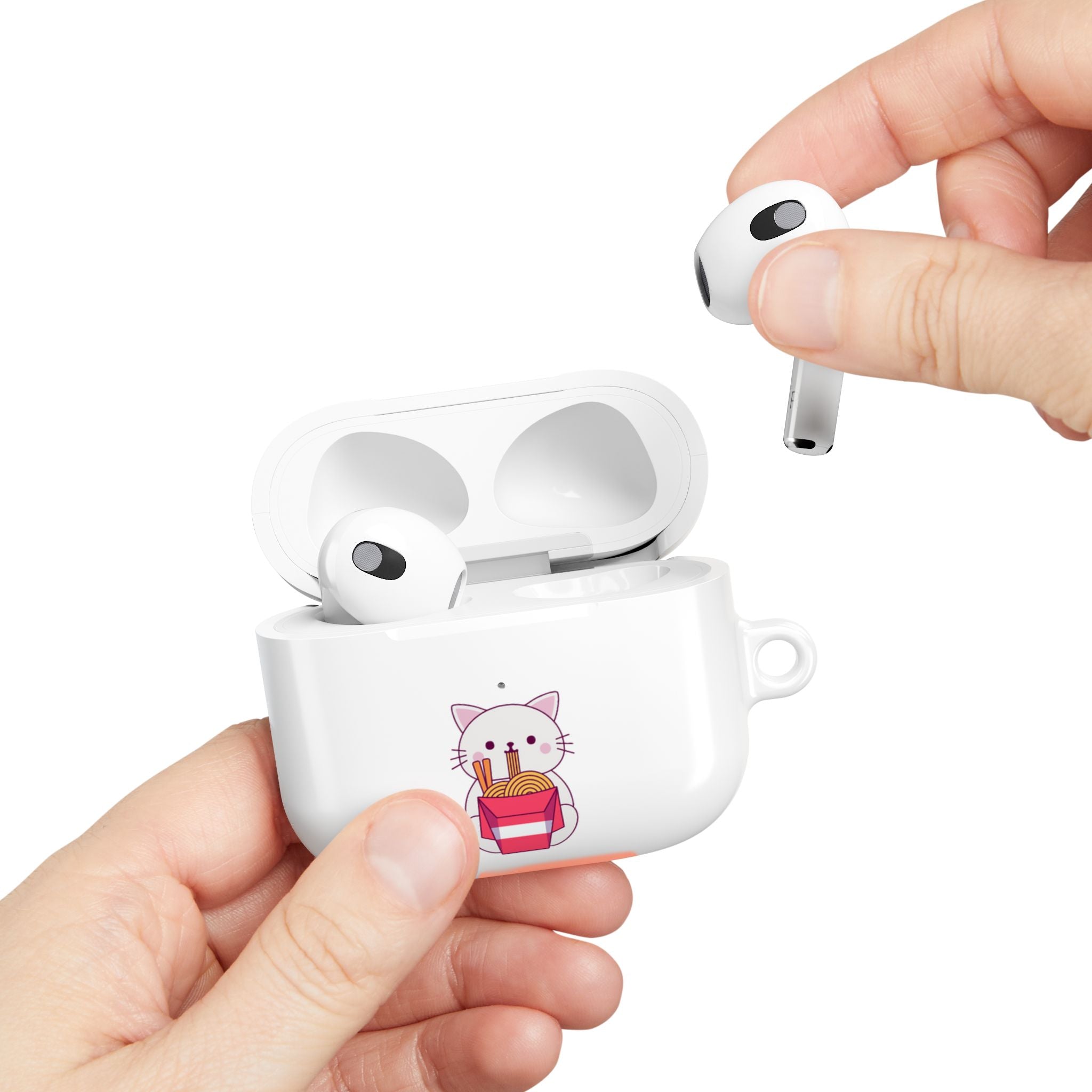 Kawaii Cat & Ramen Design AirPods Case Protective Wireless Earbud Cover