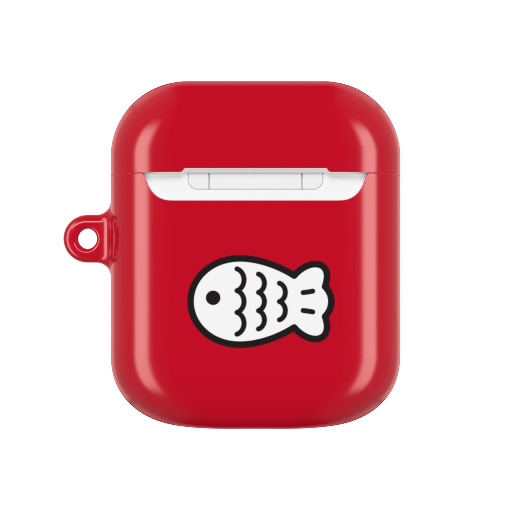 Lucky Japanese Cat & Fish Red AirPods or AirPods Pro Case
