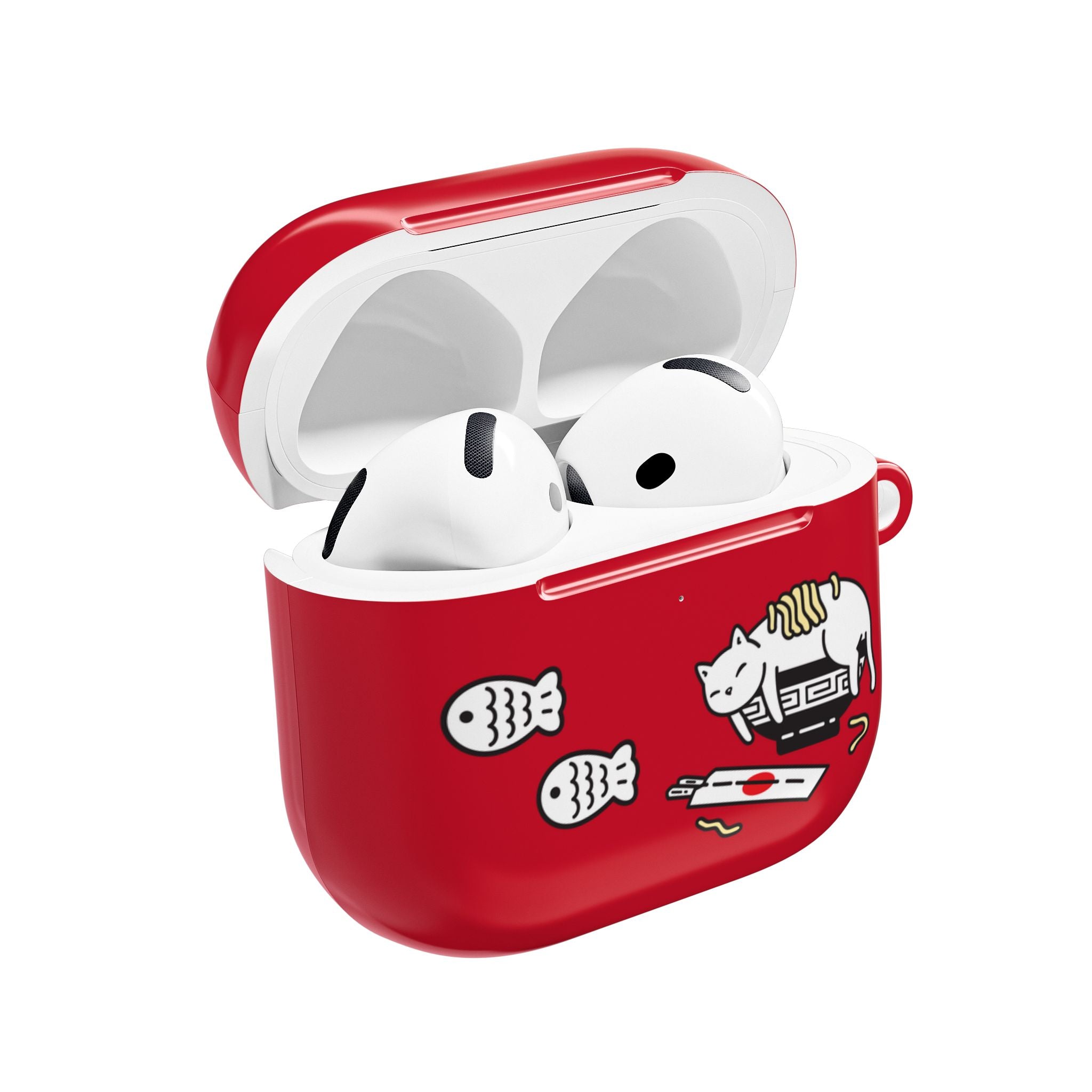 Lucky Japanese Cat & Fish Red AirPods or AirPods Pro Case