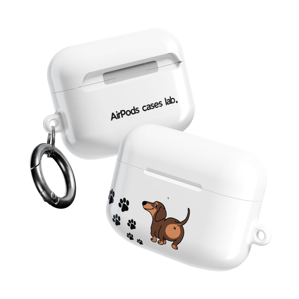 Staring Dachshund White AirPods or AirPods Pro Case