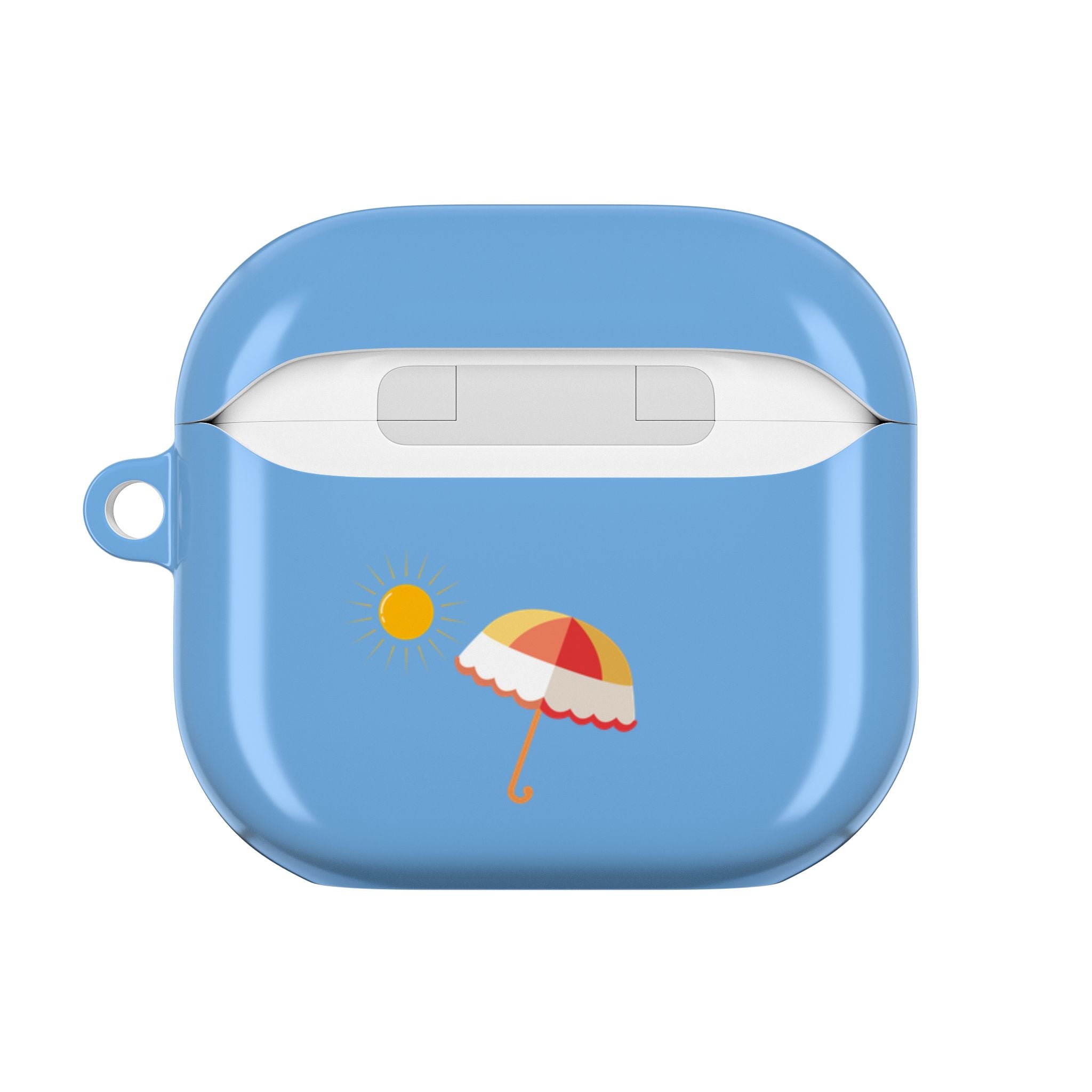 Cute Cat Beach AirPod Case with Beach Ball & Umbrella