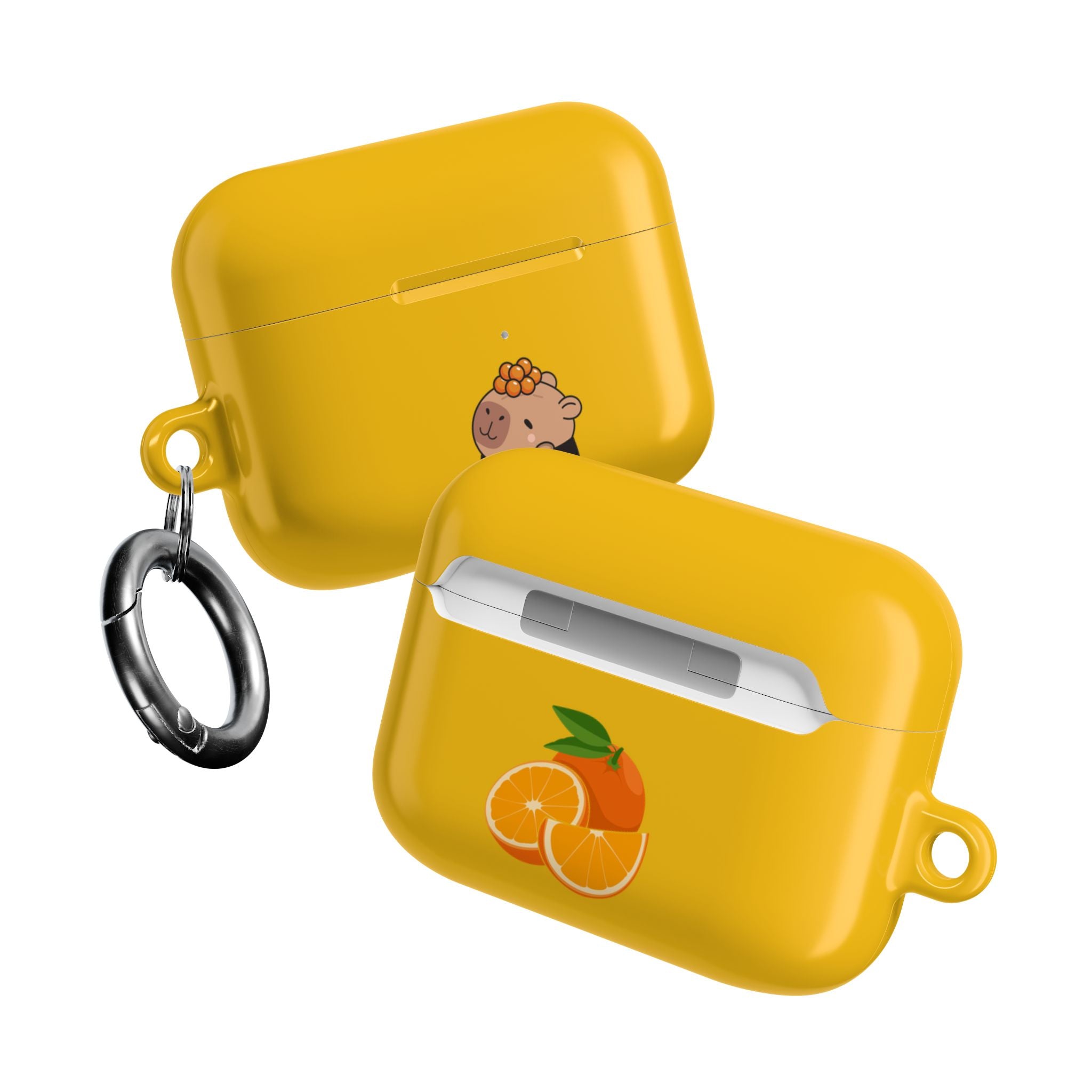 Cute Capybara and Oranges AirPods Case