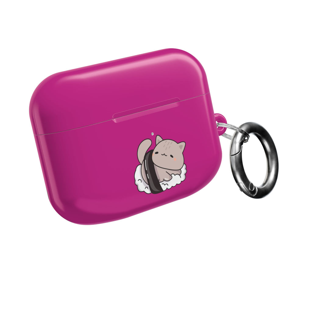 Cat Sushi AirPods Case - Cute Pink Protective Cover