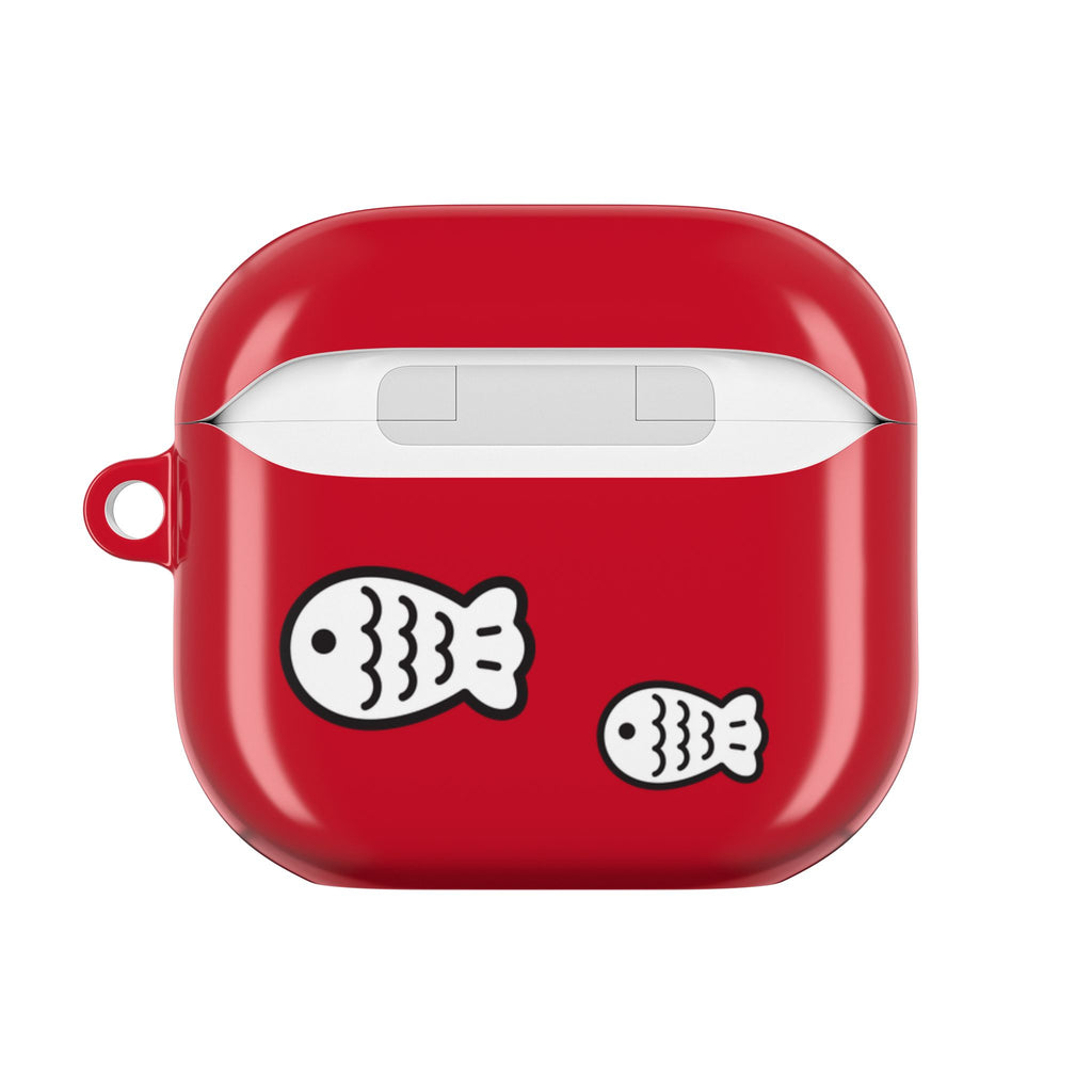 Cat Fighting Fish Red AirPod or AirPod Pro Case