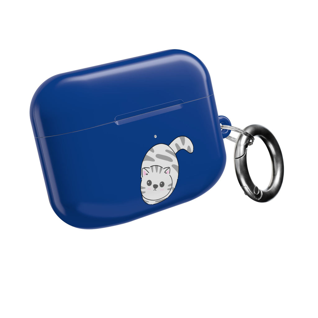Cat & Fish AirPod Case - Cute Blue Protective AirPods Case