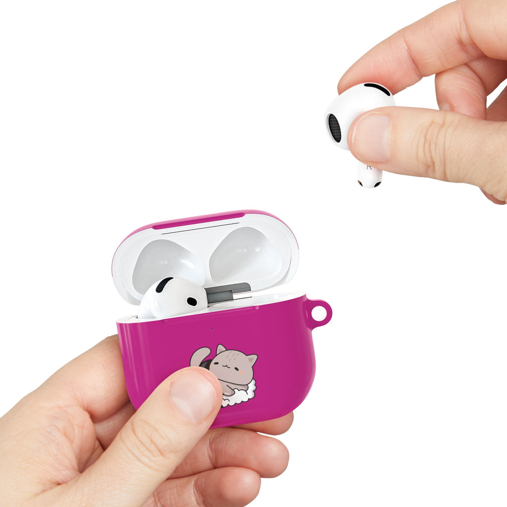 Cat Sushi AirPods Case - Cute Pink Protective Cover