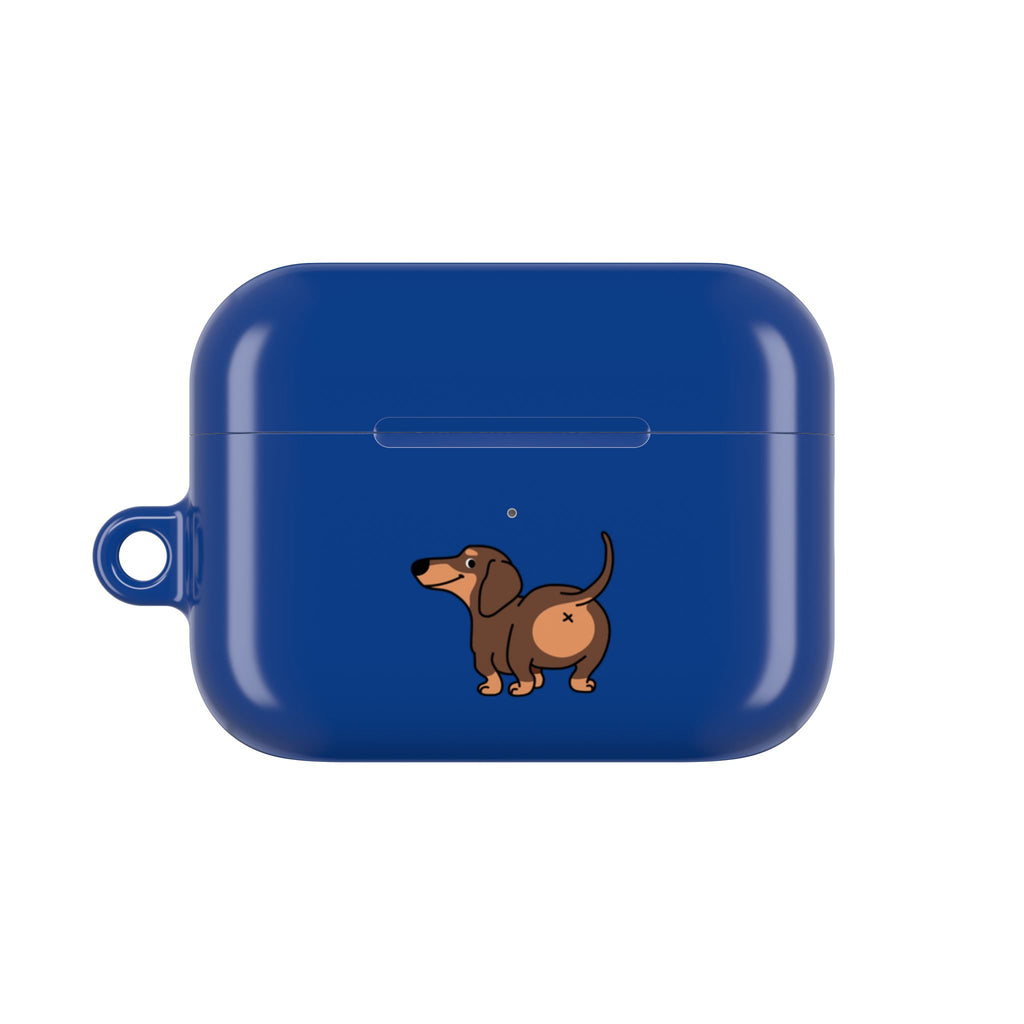 Staring Dachshund Navy AirPods or AirPods Pro Case