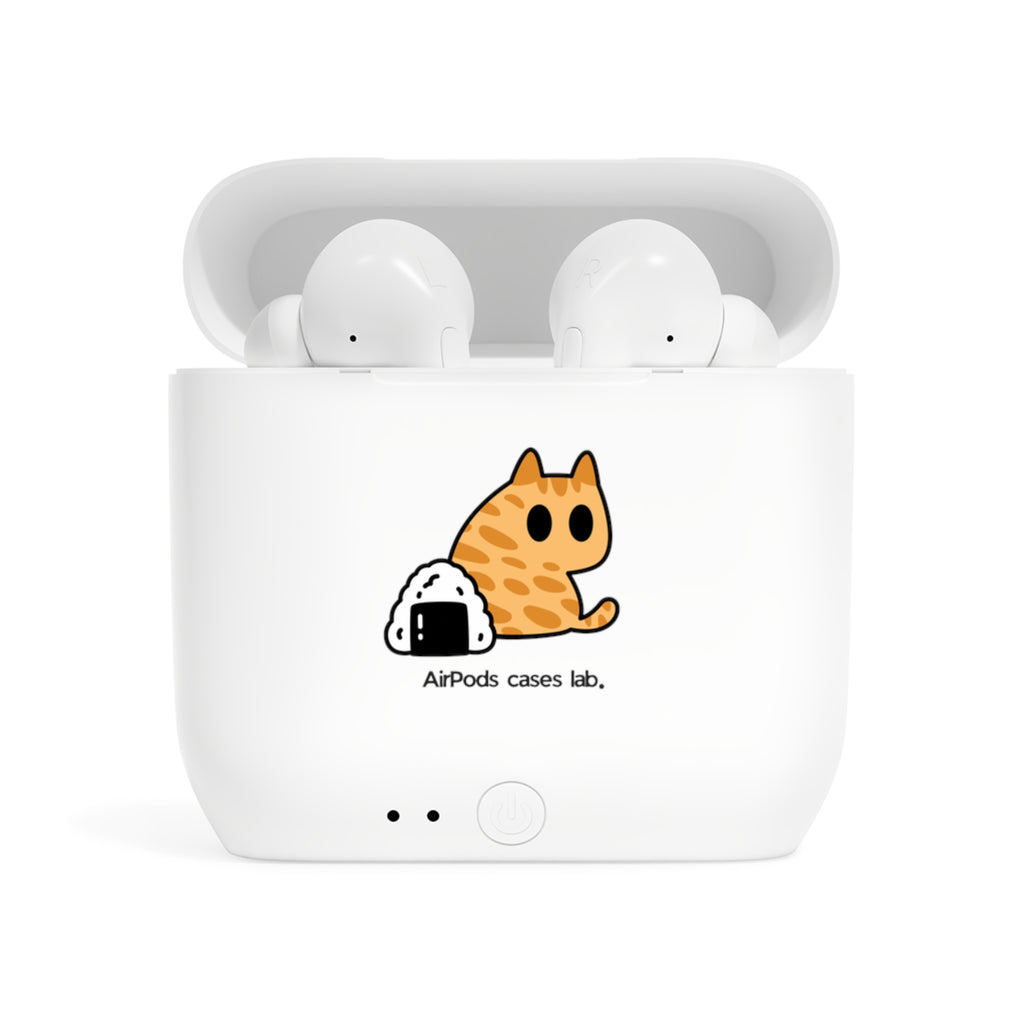 Sushi Cat White Earbuds