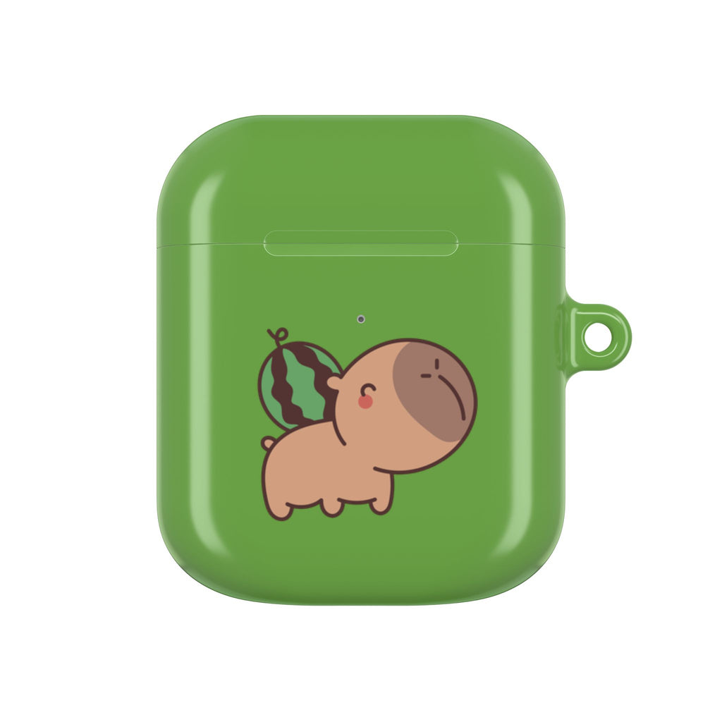 Capybara and Watermelons AirPods Case