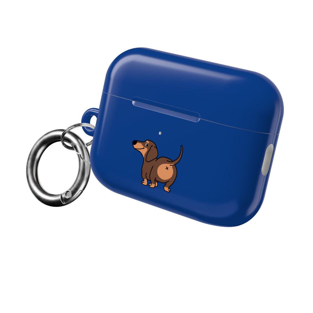 Staring Dachshund Navy AirPods or AirPods Pro Case