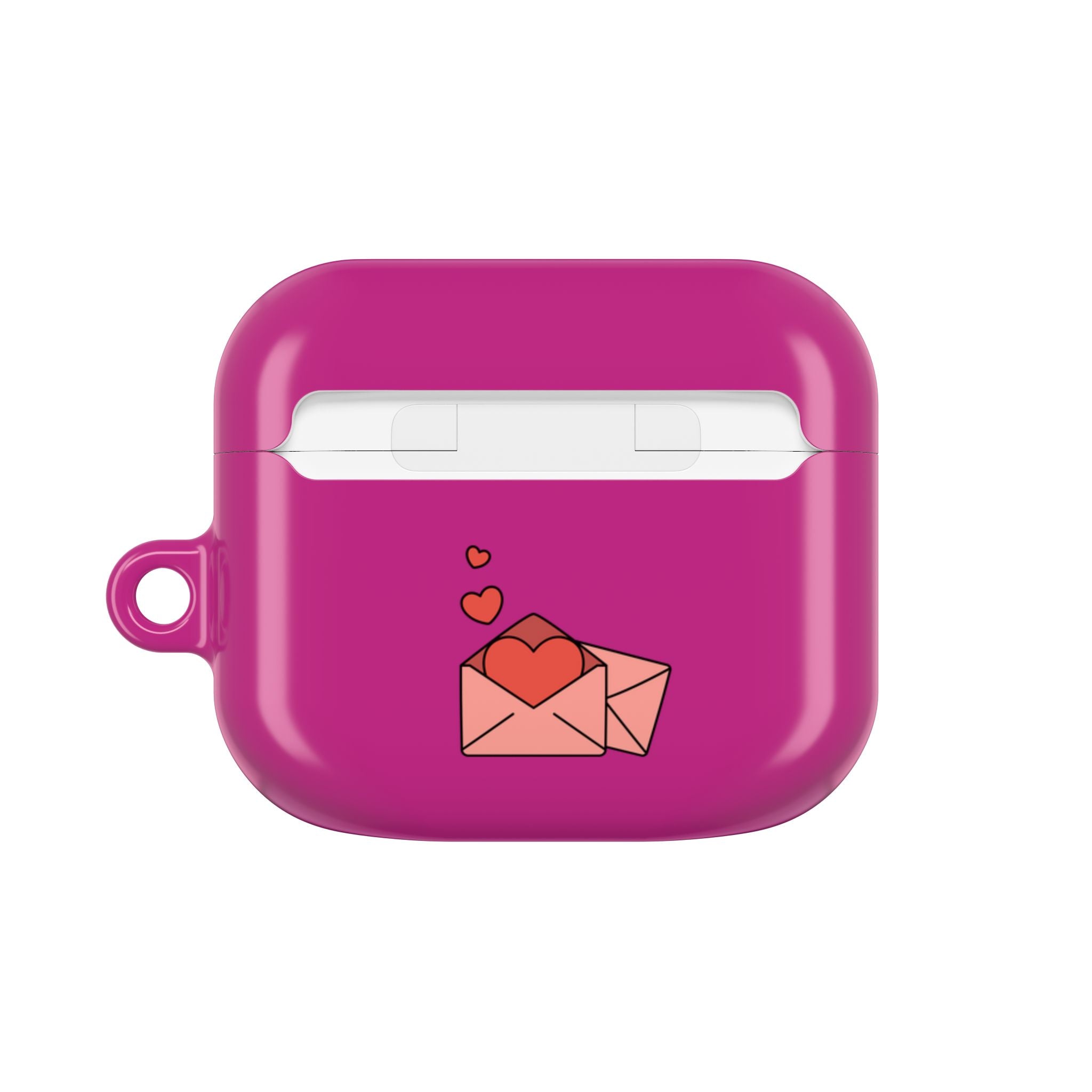 Cute Valentines Love Capybaras & Heart Envelope Protective AirPods Case