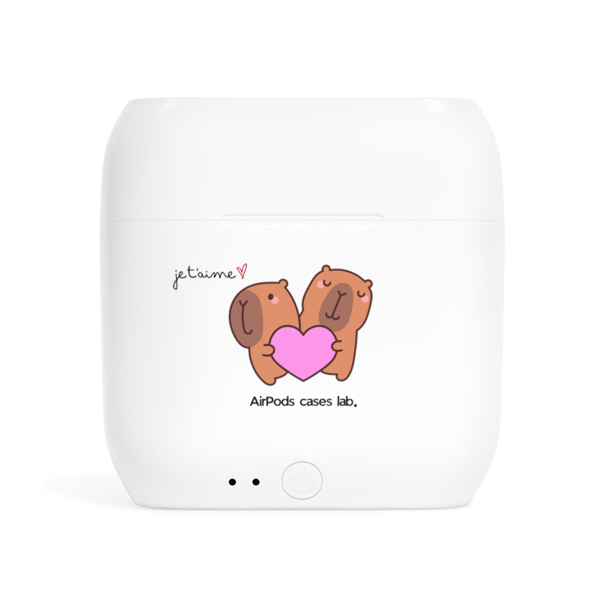 Cute Capybara Wireless Earbuds - "Je taime"