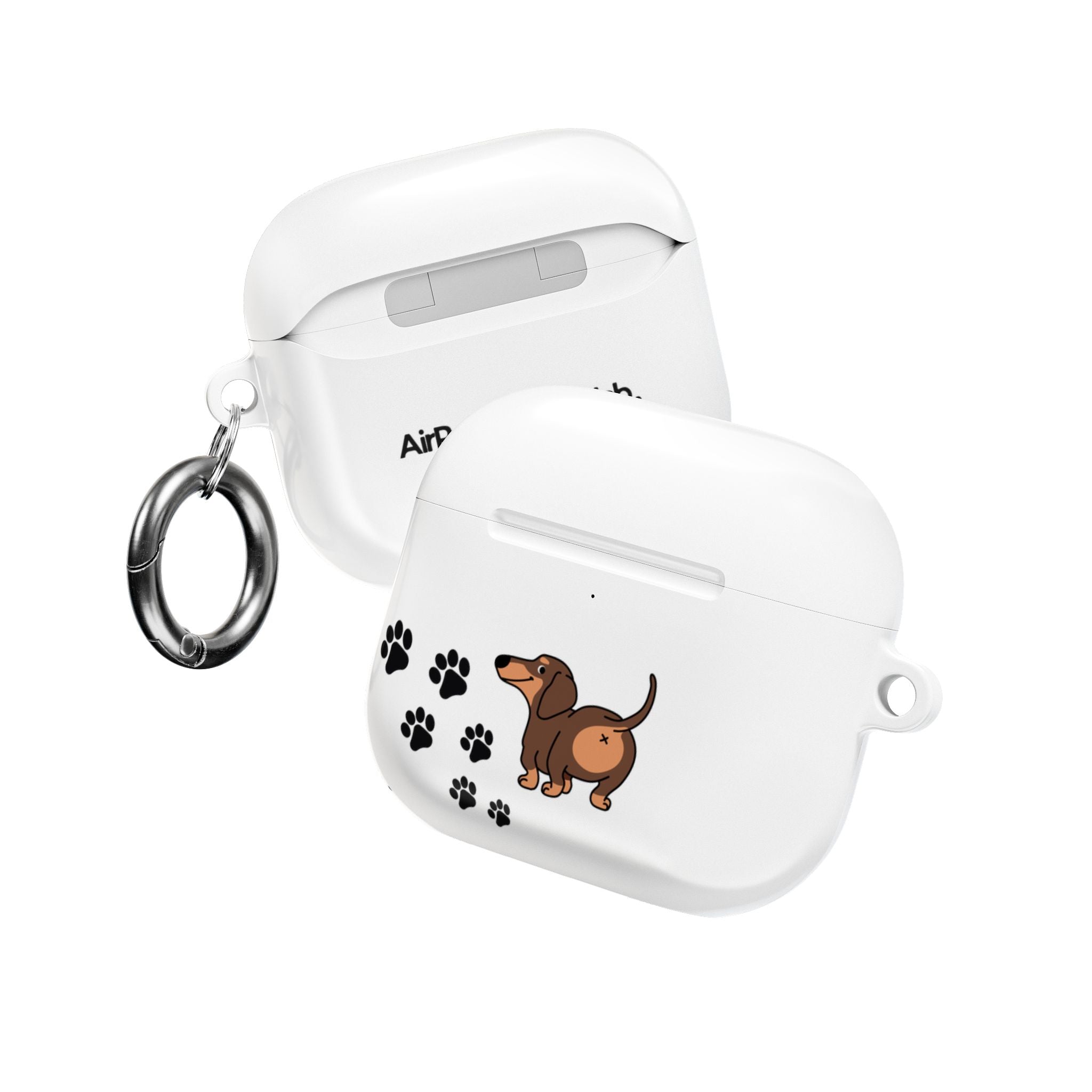 Staring Dachshund White AirPods or AirPods Pro Case